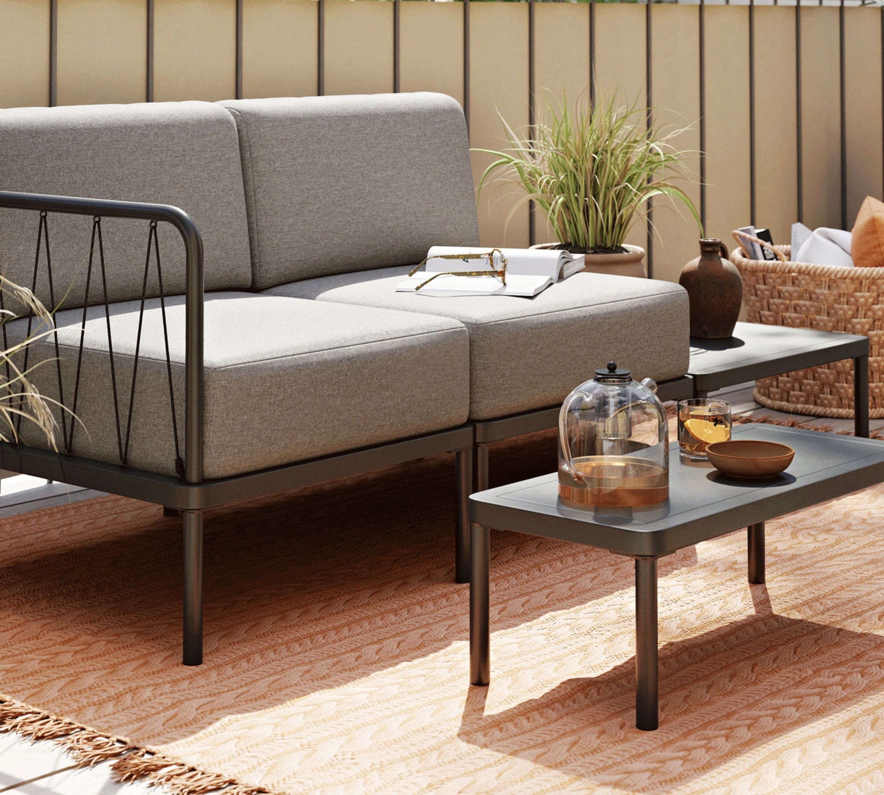 Hadley Outdoor 1-Sitzer Modul Rechts Sesame