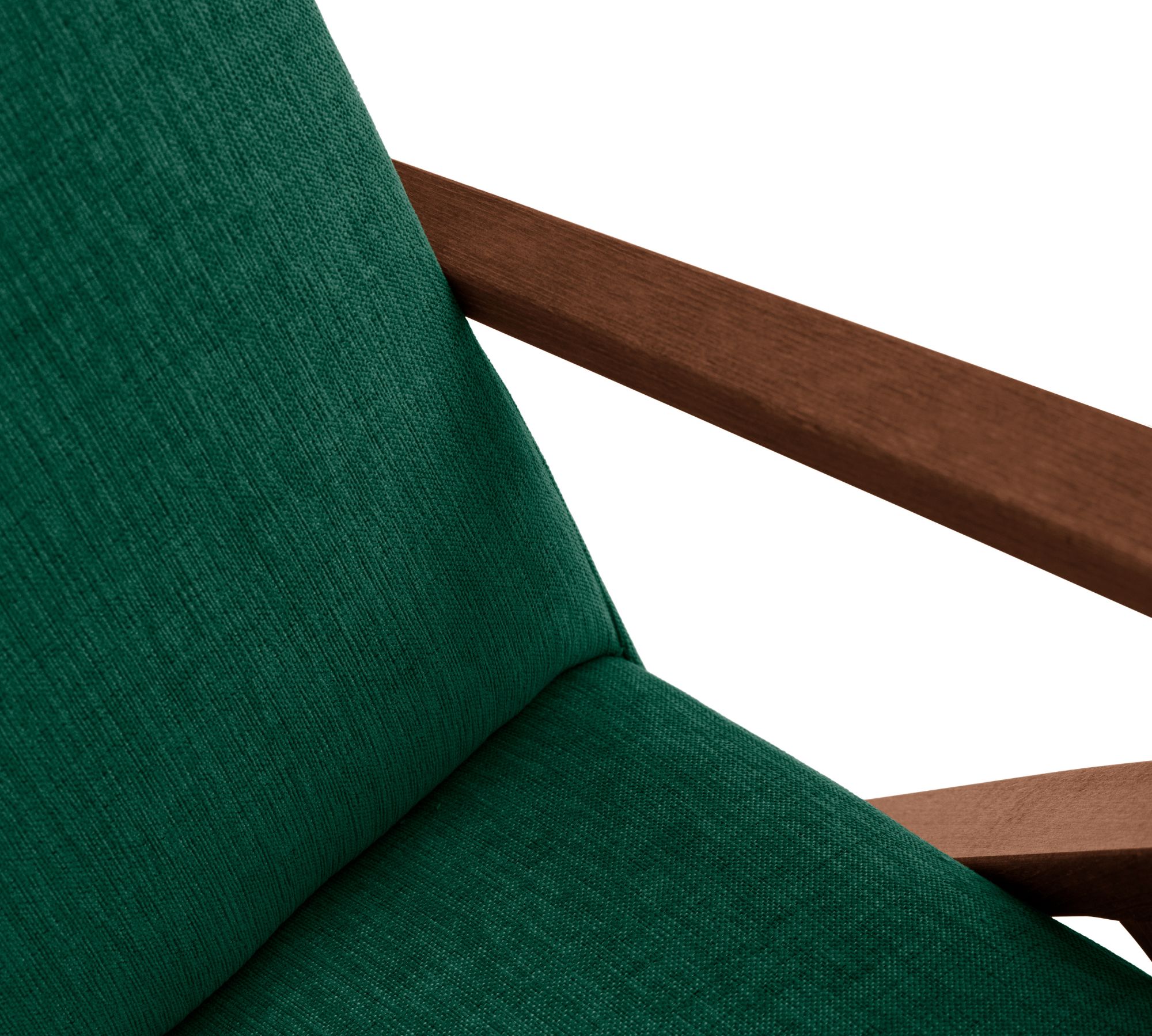 Retrostar Sessel New Life Nussbaum Beizung Opalgrün