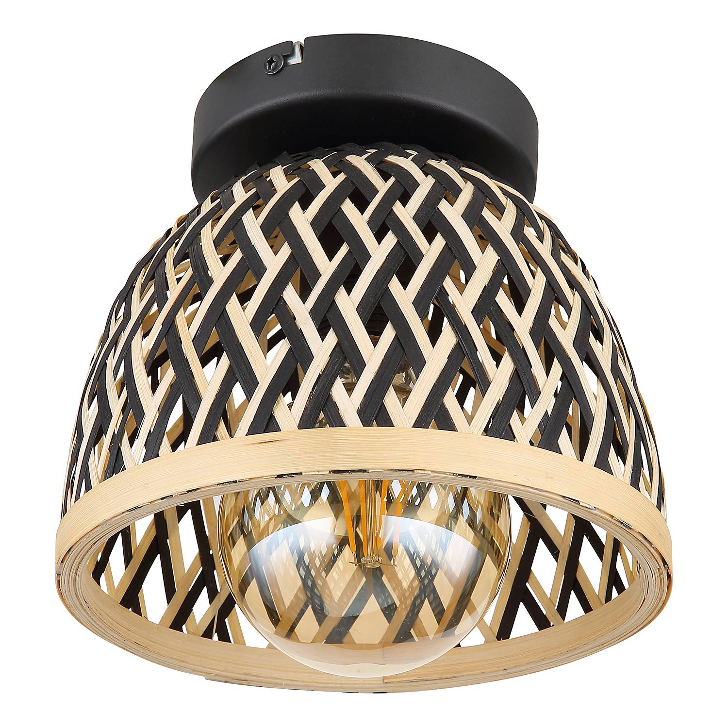 Colly Deckenleuchte Eisen Bambus 1-flammig 20 cm