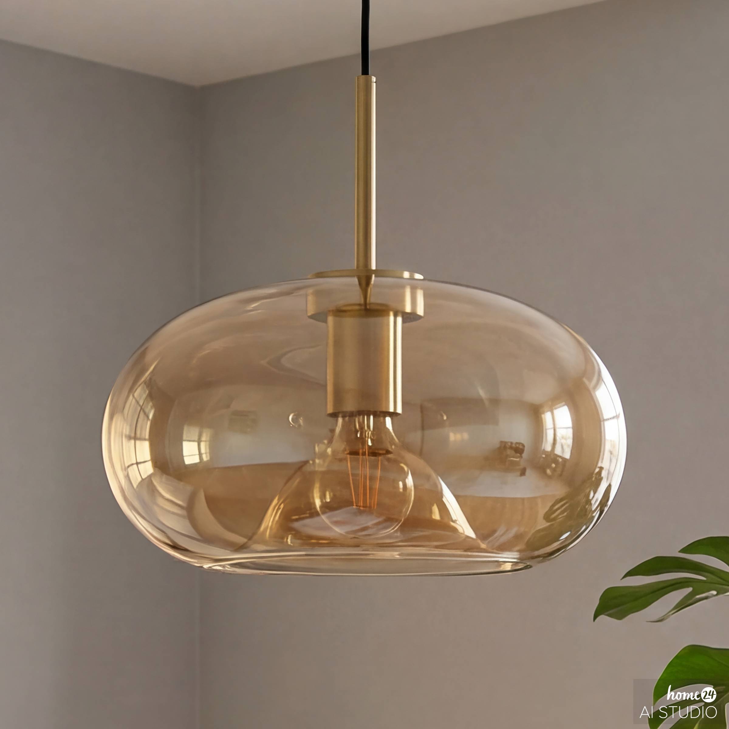 Zevro Pendant Light Teardrop Shade 1-bulb Colored Glass