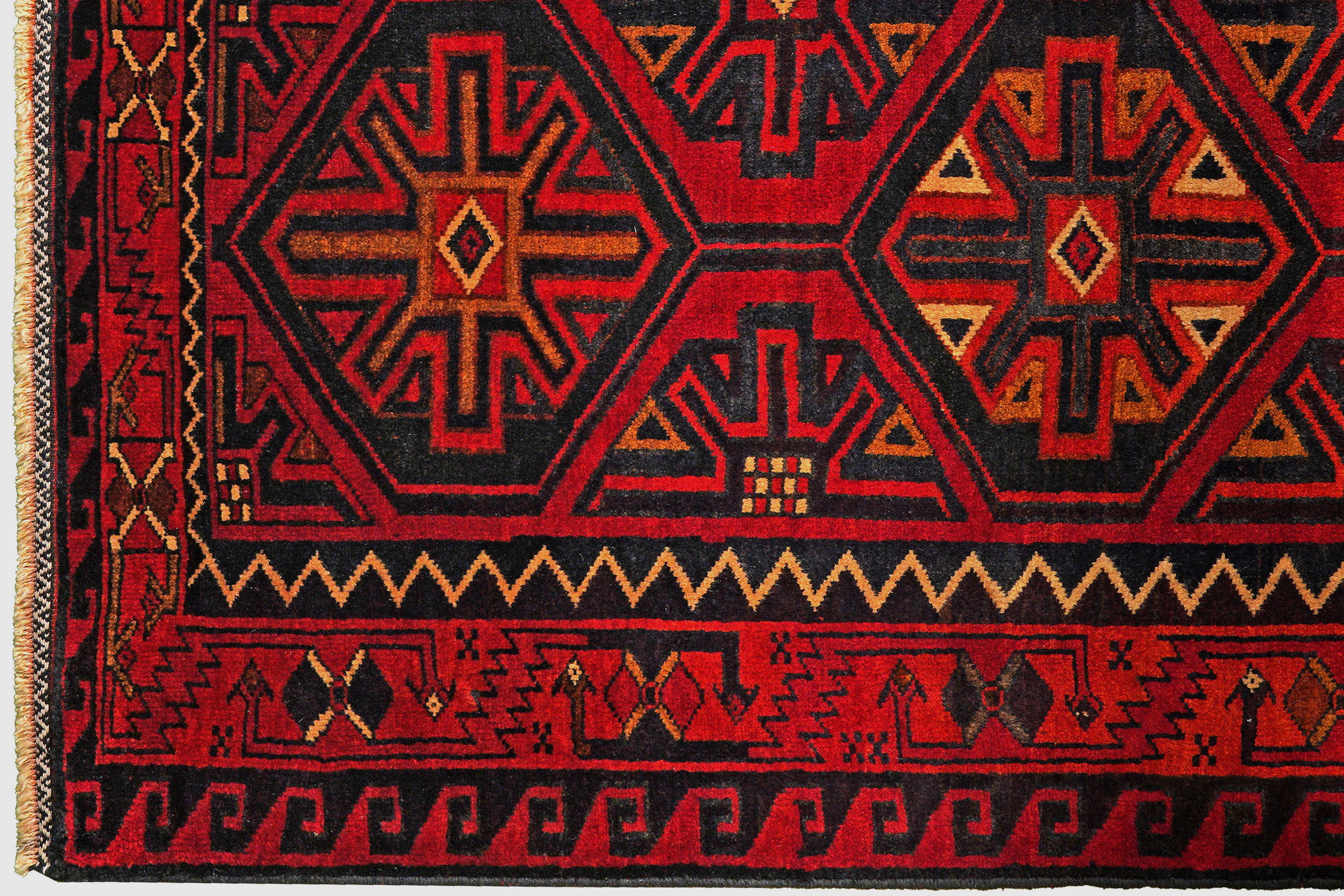 Lori Teppich Wolle Rot