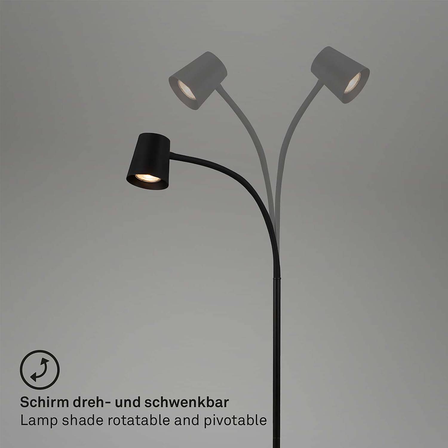 Cotosi Stehleuchte Aluminium Schwarz