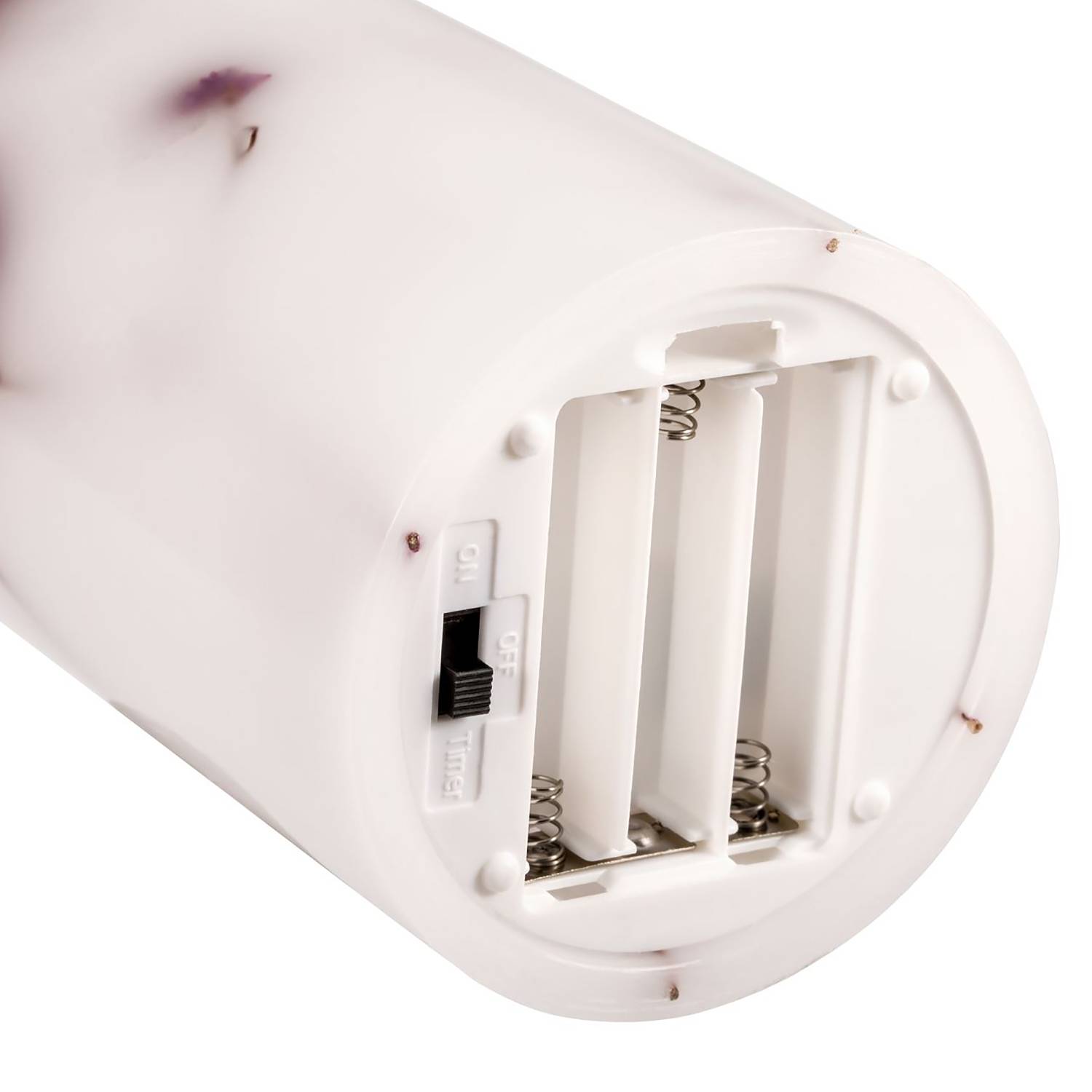 2x Shiny Bloom Wachskerze Weiß