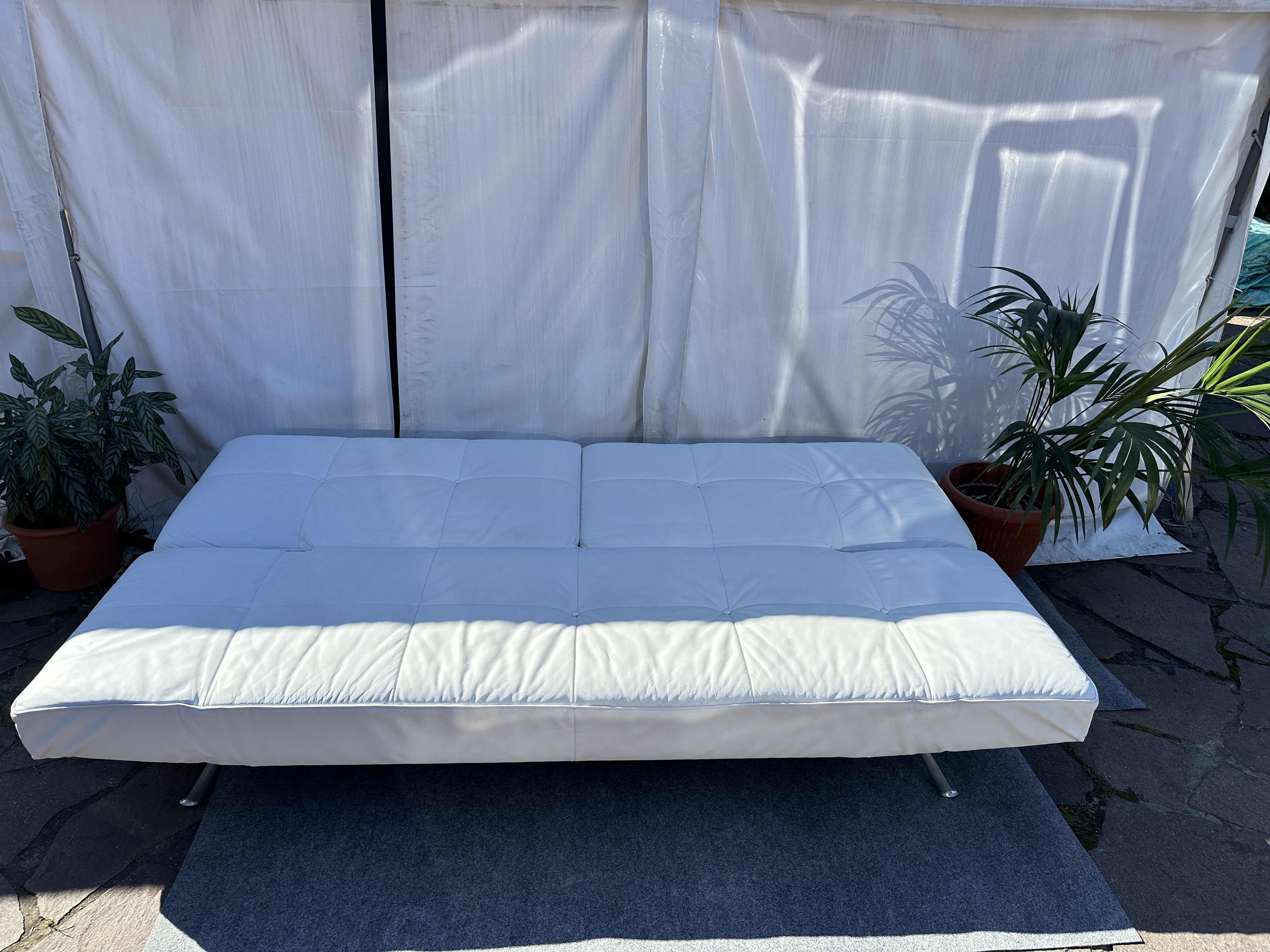 Smala Sofa Leder Weiß