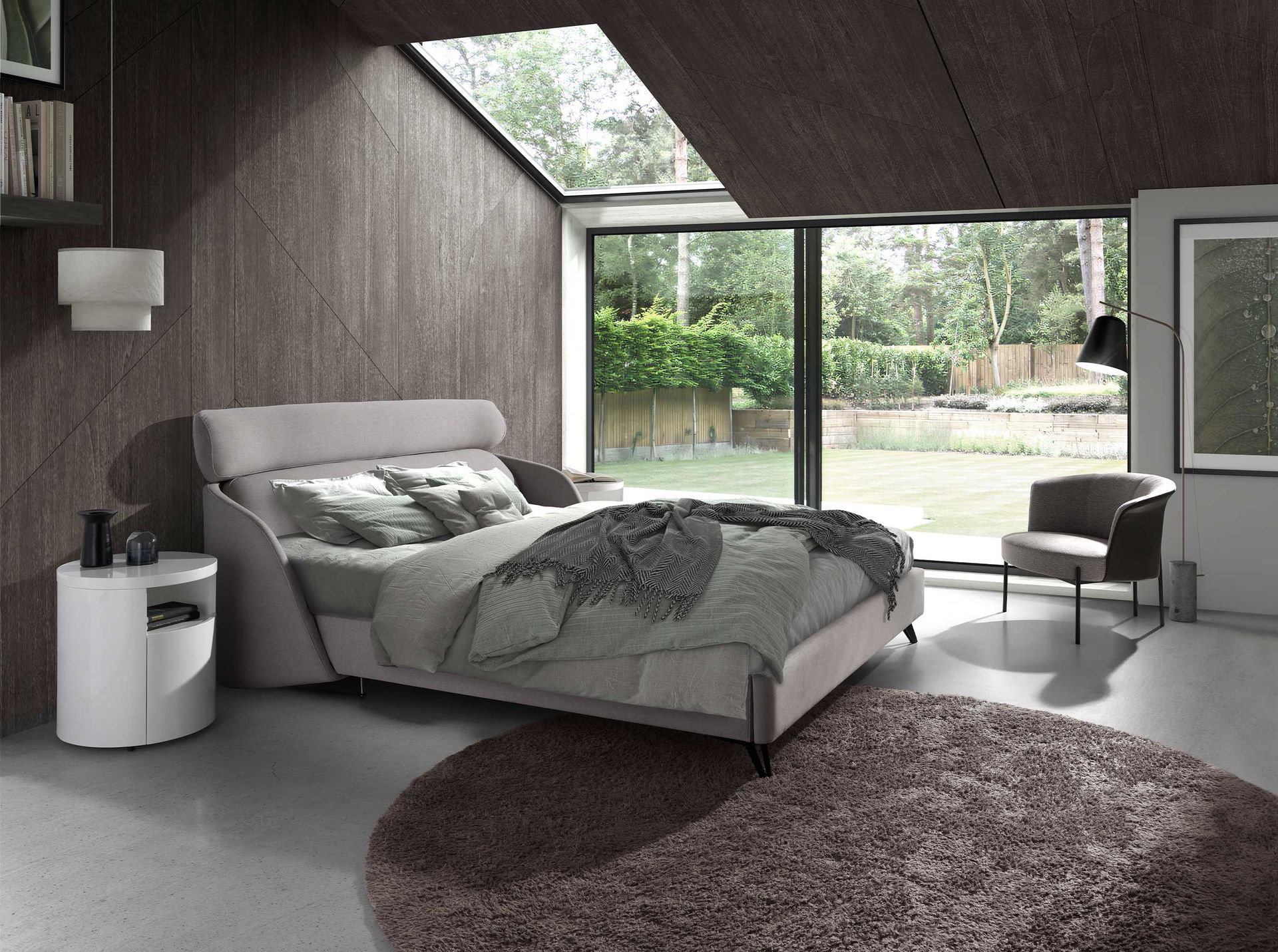 Armchair Faux Leather Grey