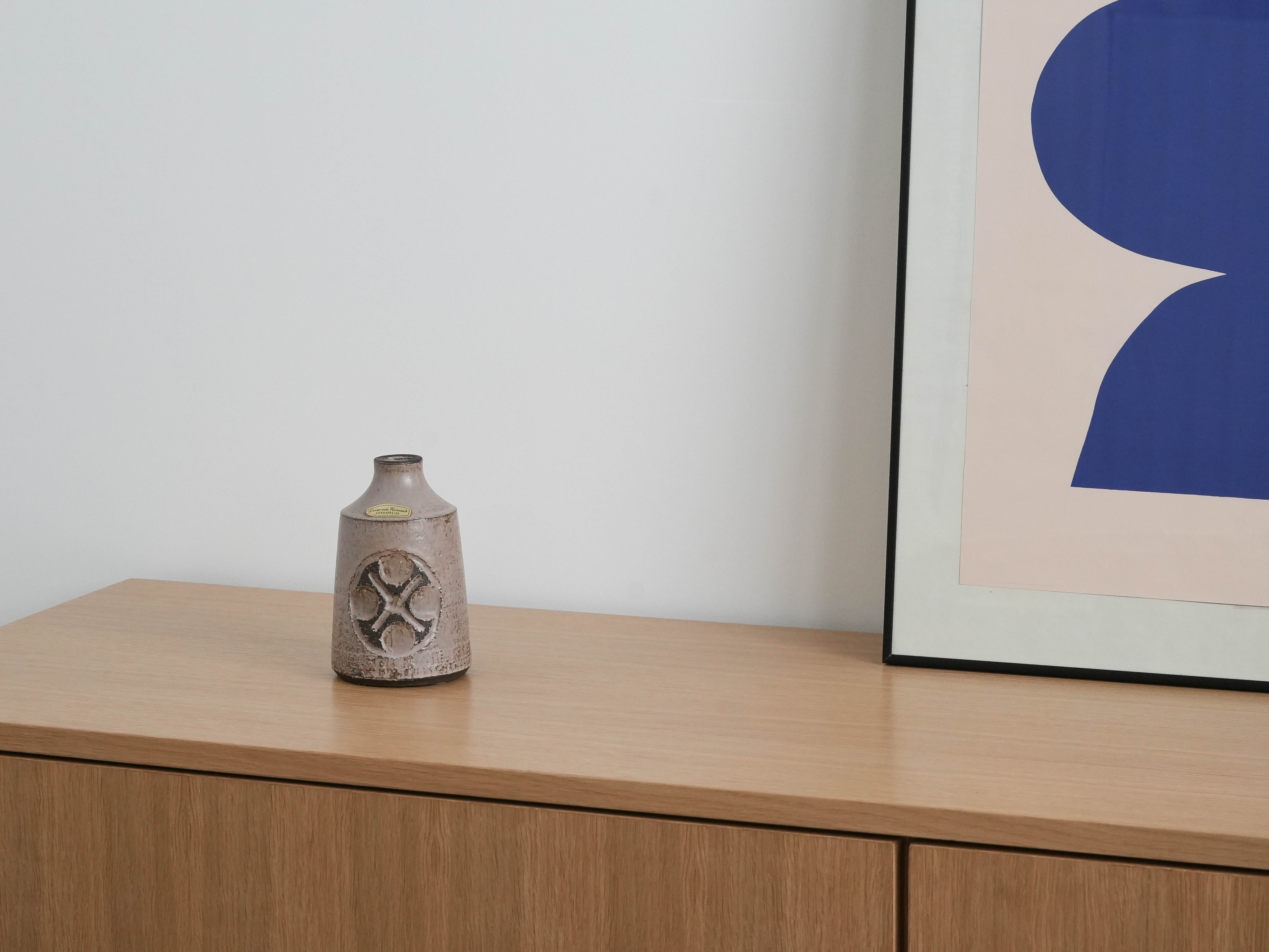 Keramikvase Braun 1960er Jahre