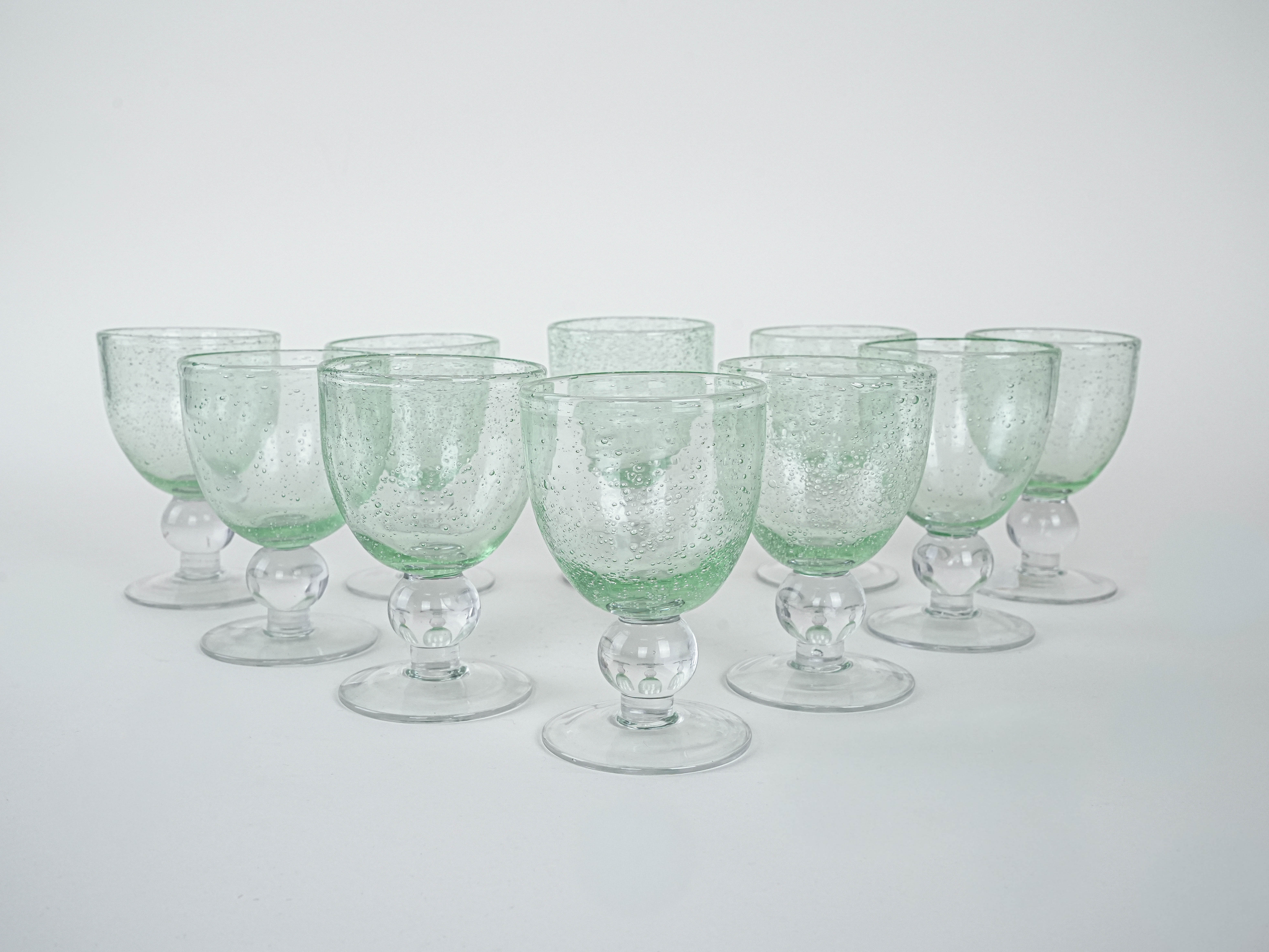 Bubble Champagne glasses-Set Transparent 1970s