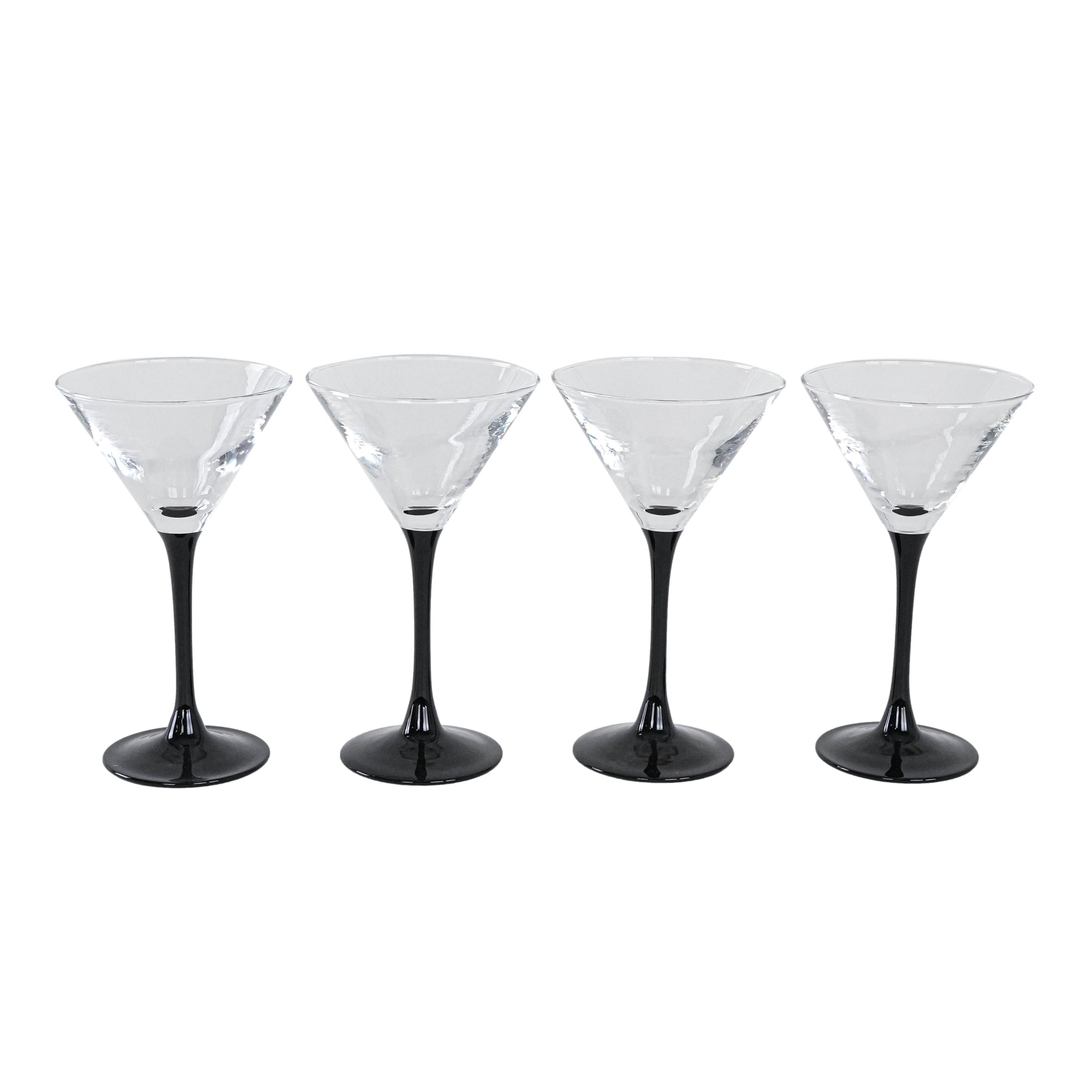 Martini glasses 4x Black