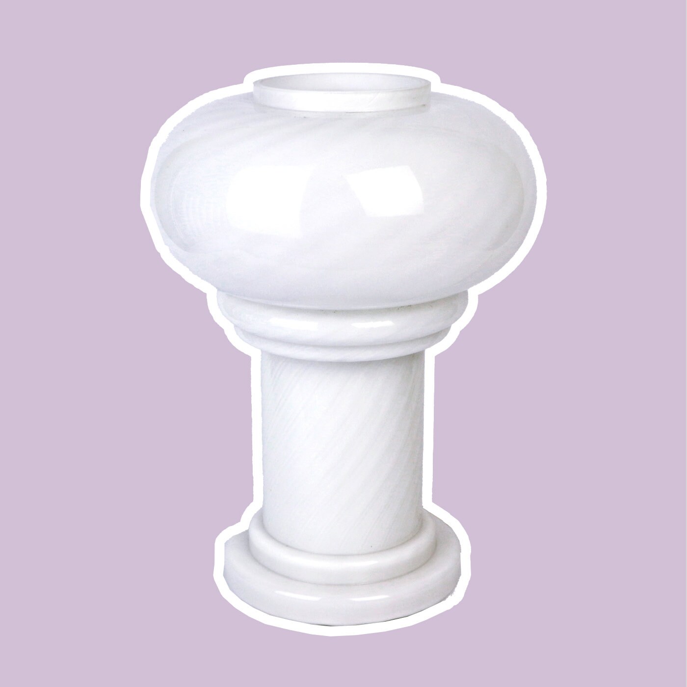 Vintage Mushroom Table Lamp Murano Glass 1960s