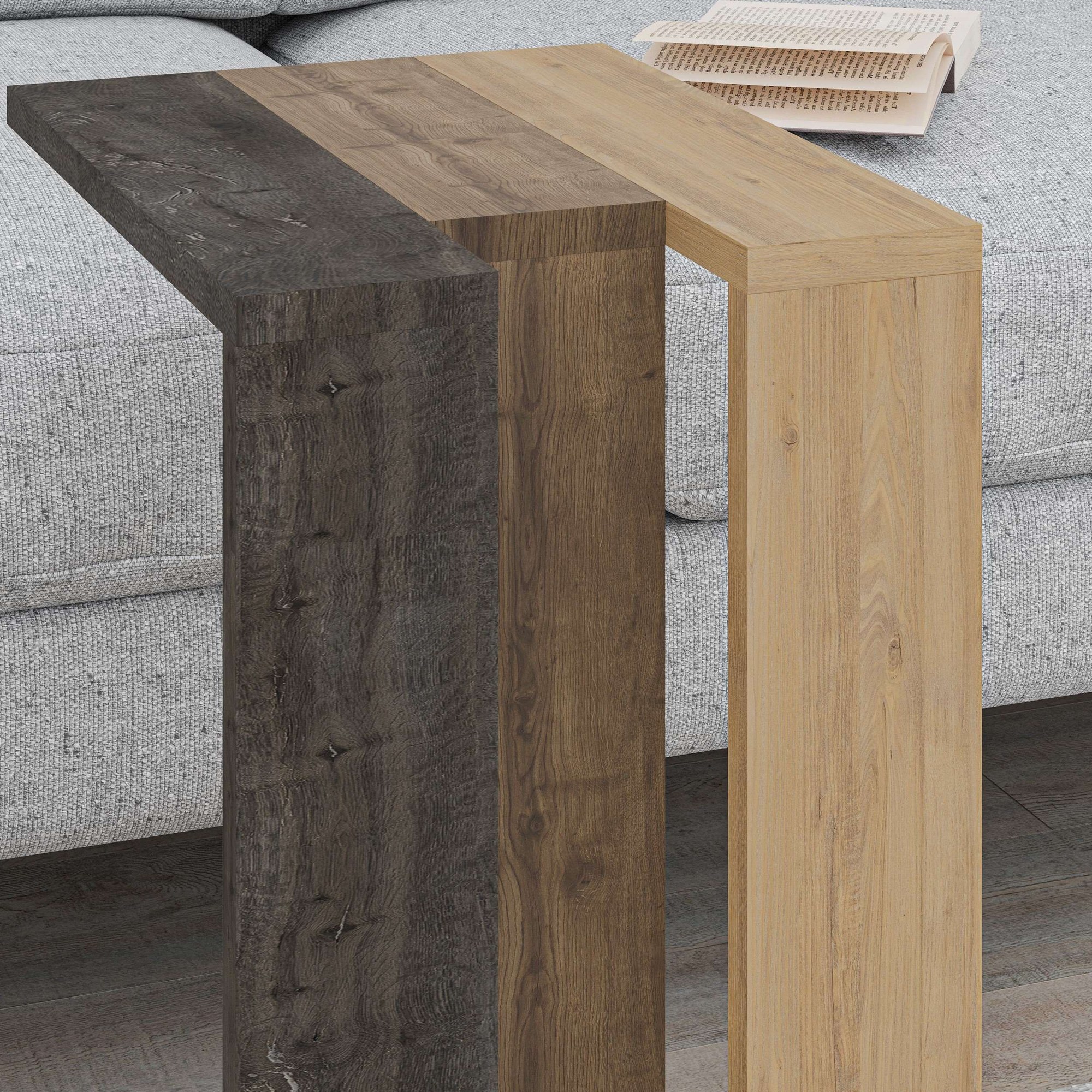 Muju Beistelltisch Holz Dark Coffee Hitit Sapphire Eiche