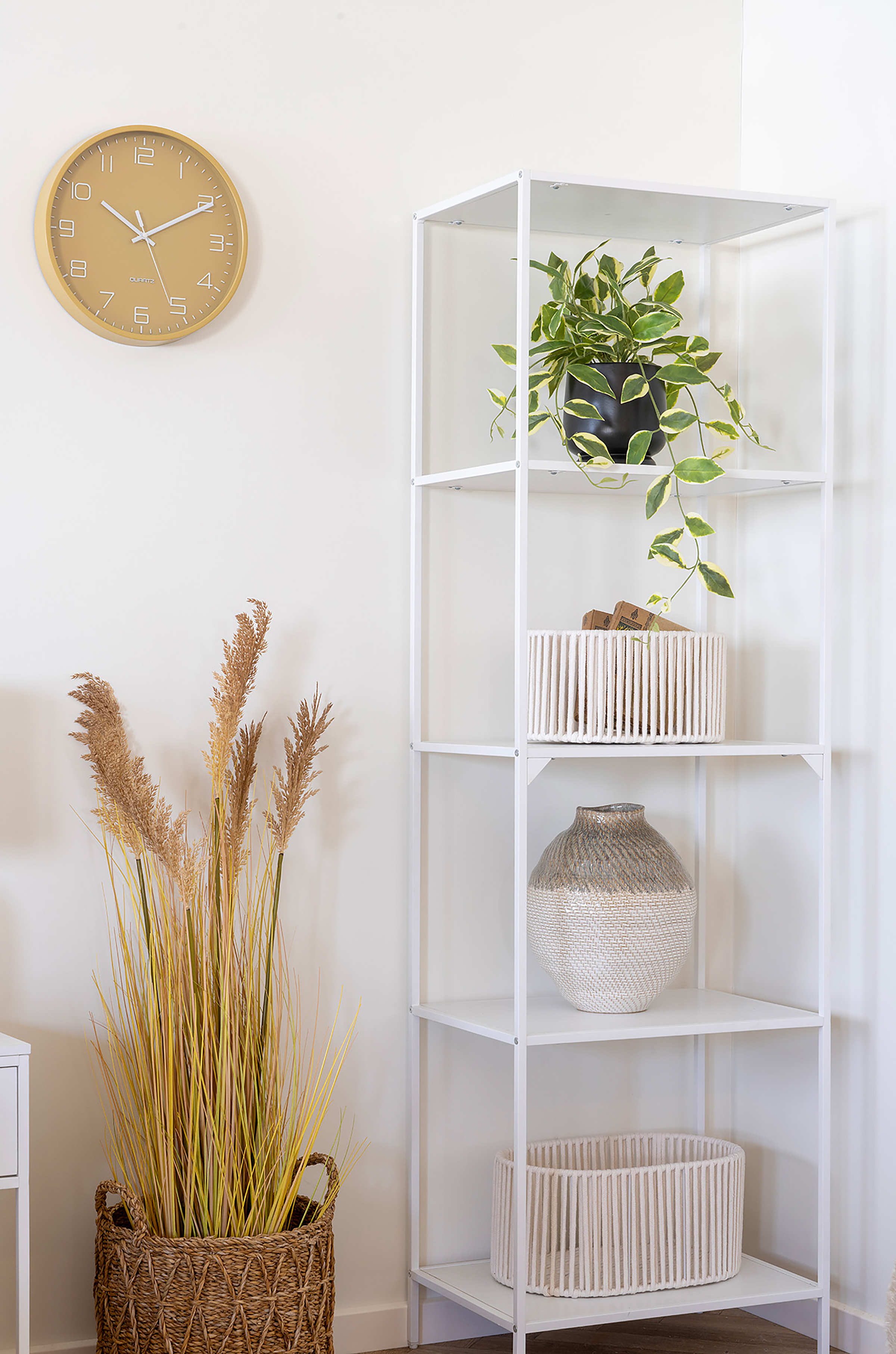 Rosolini Wanduhr Klarglas Orange