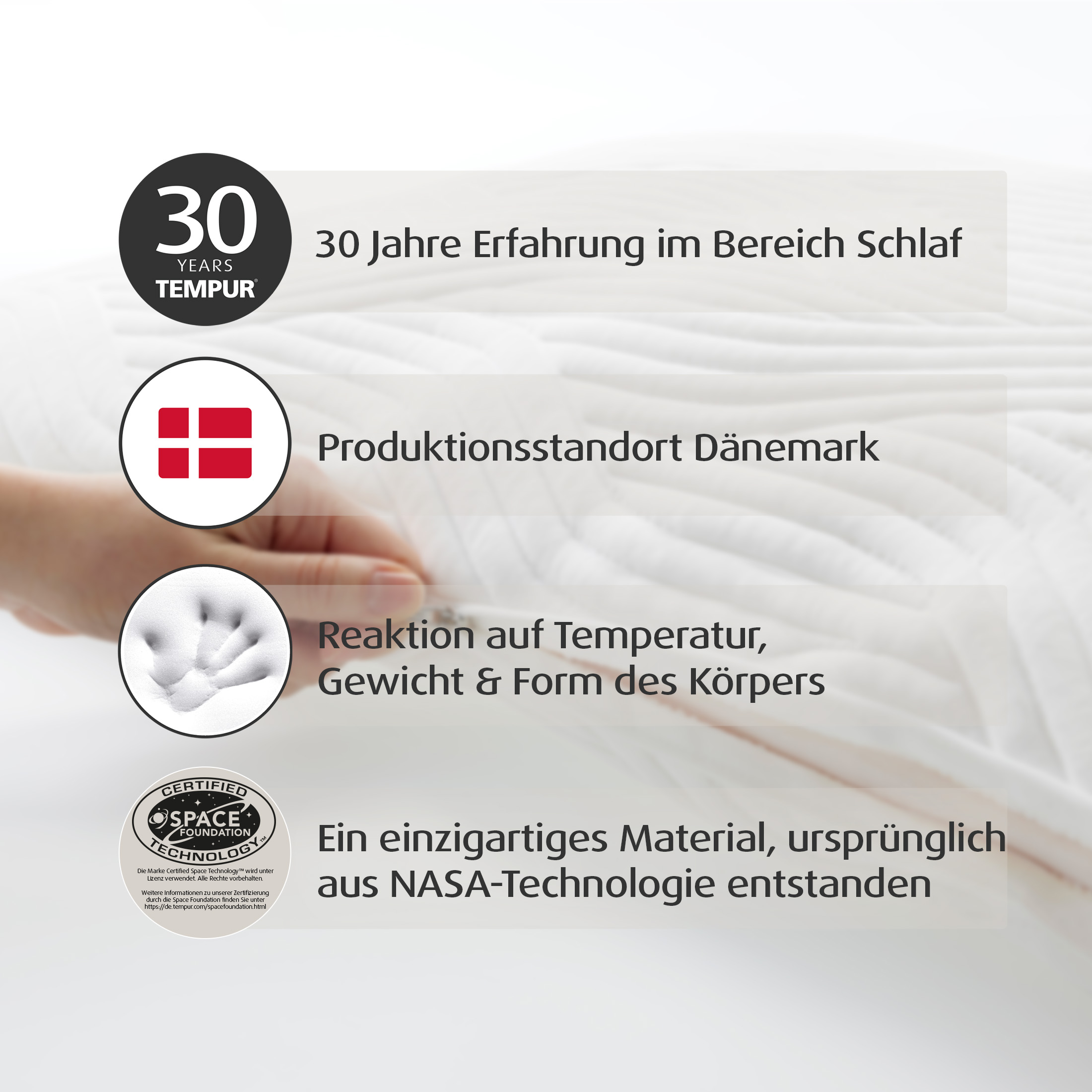 TEMPUR® Kopfkissen Schlafkissen Comfort Medium