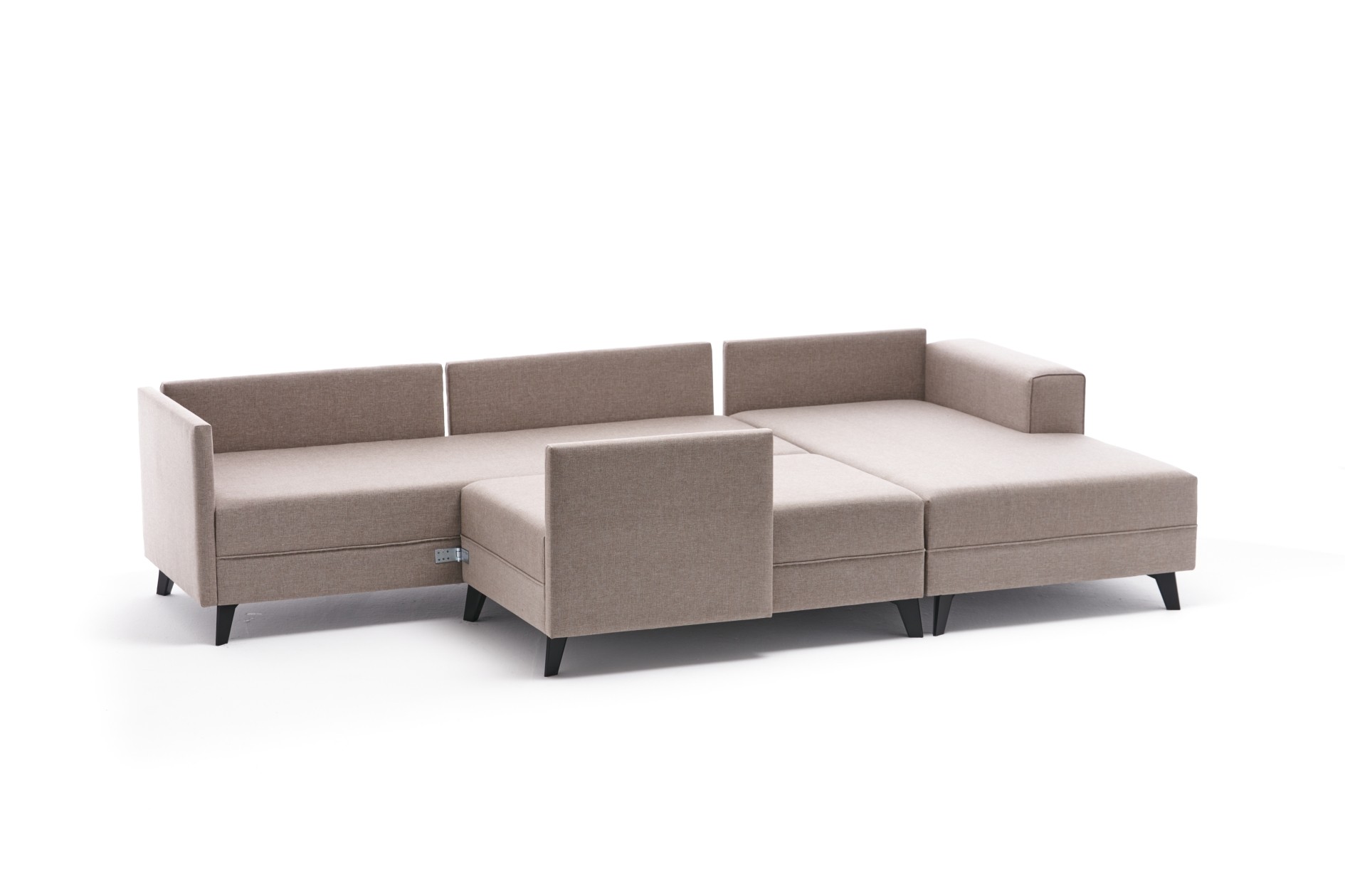 Efsun Schlafsofa 4-Sitzer Creme