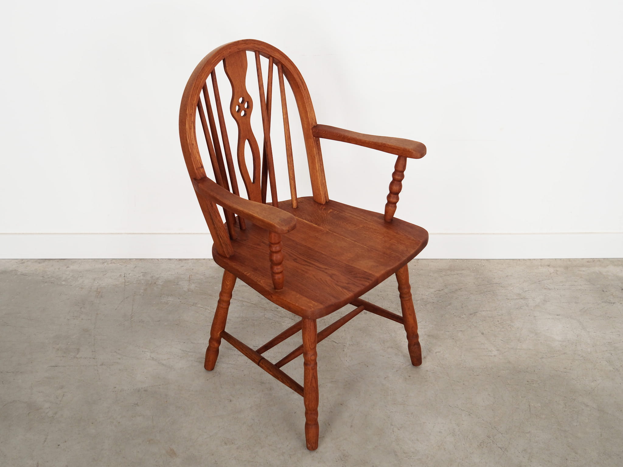 Vintage Armchair Oak Wood Brown 1960s