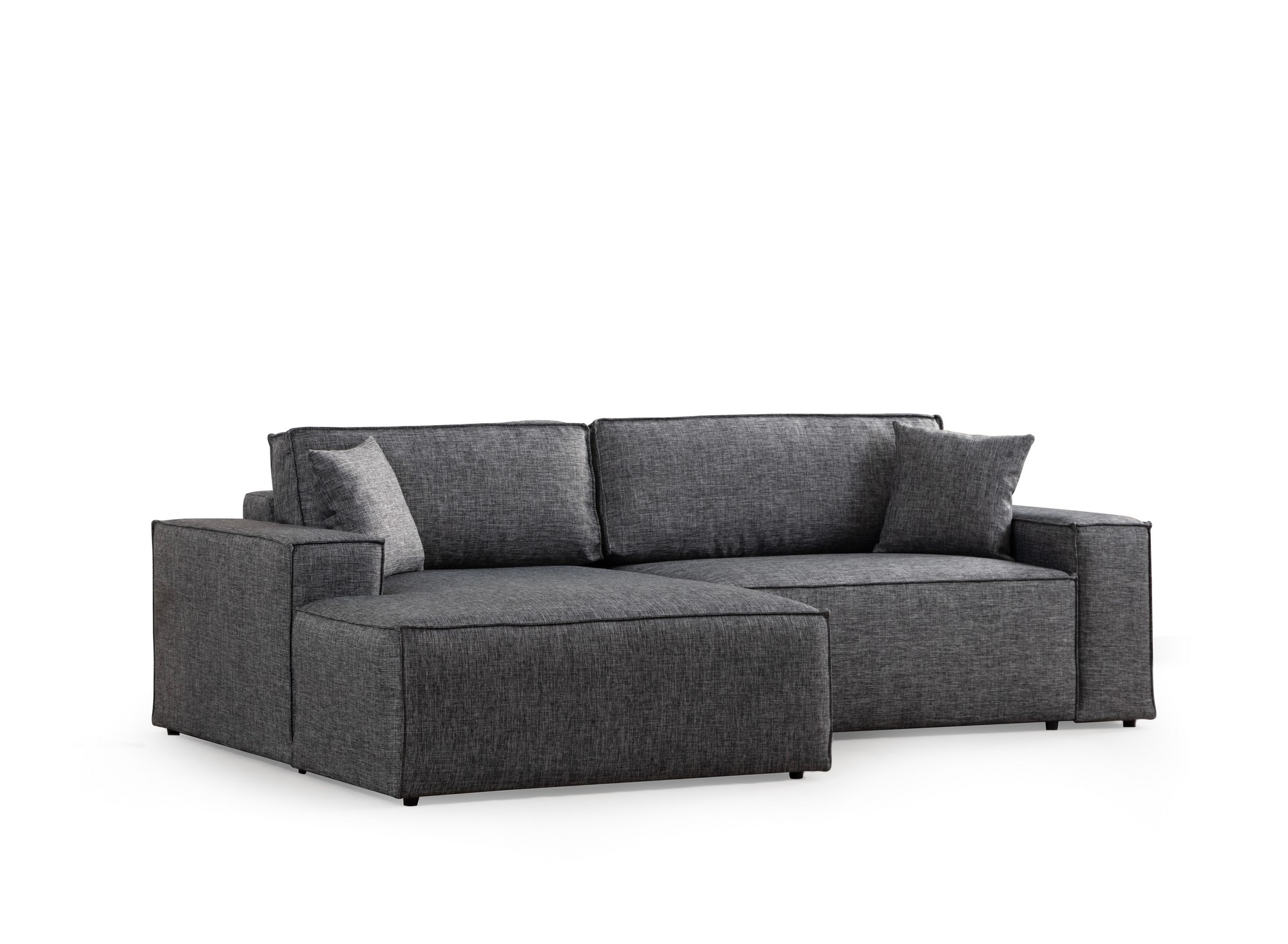 Pirlo Corner Sofa Left Dark Grey