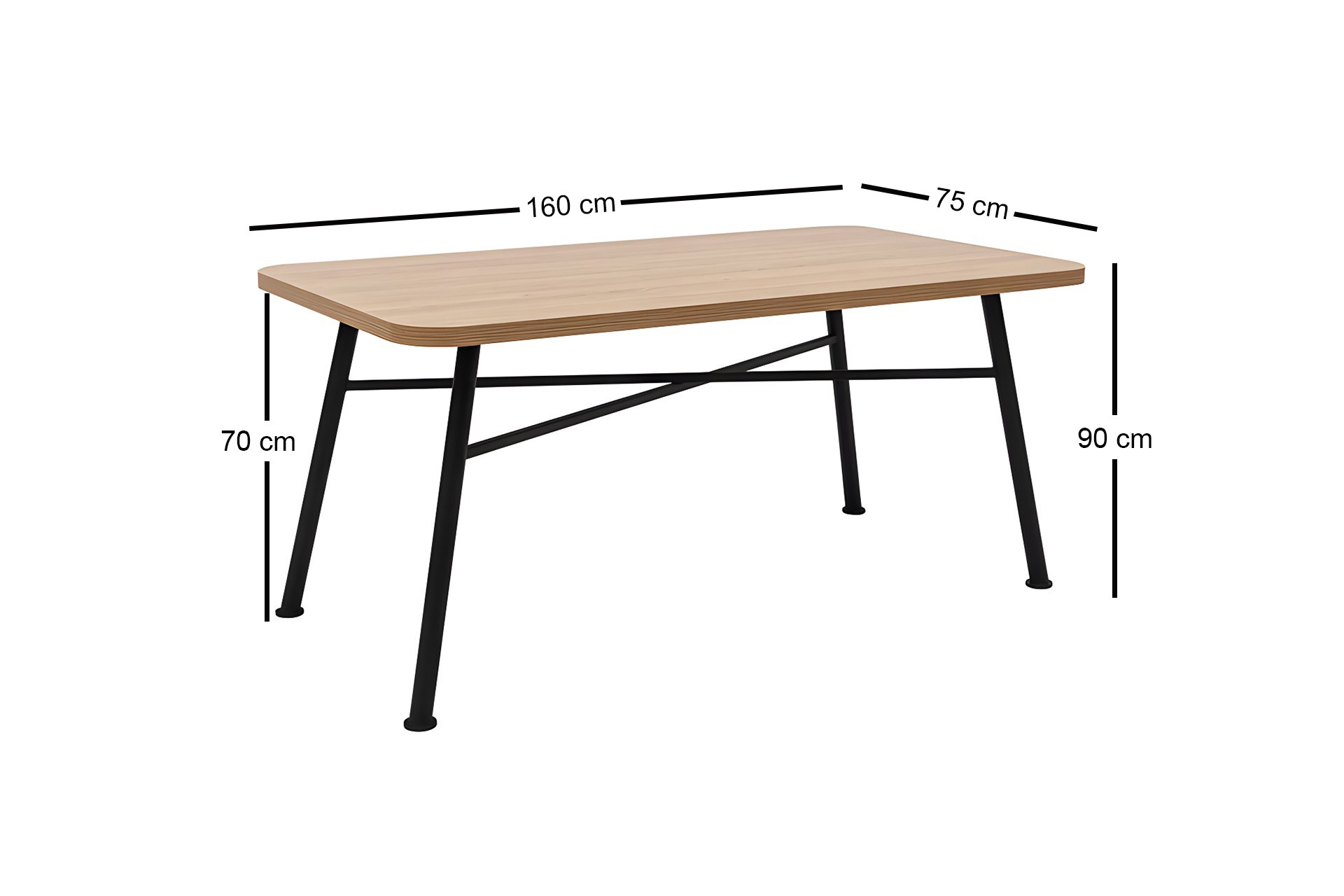 Nala 90 Dining Table Brown