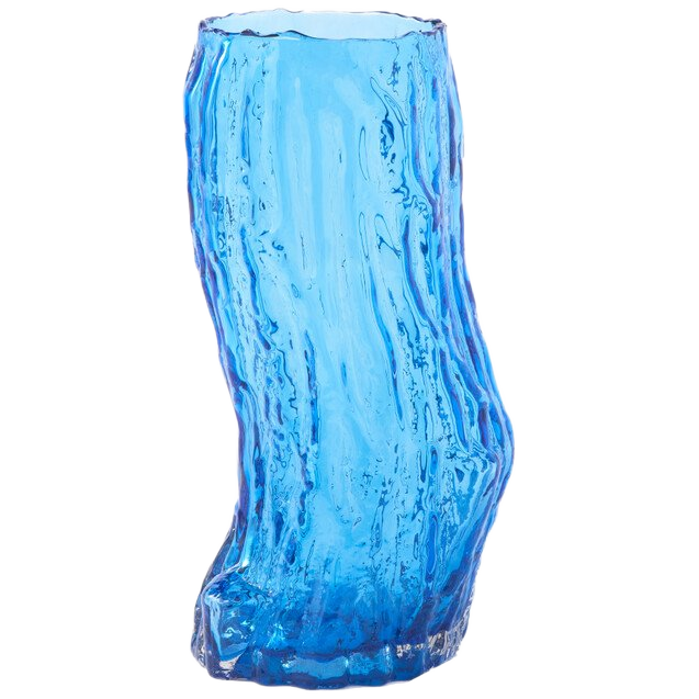 Tree trunk Vase Glass Blue