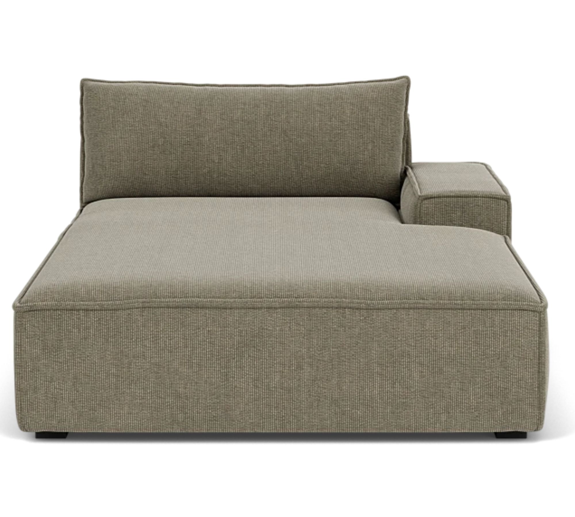 Daphne 1-seater chaise longue right-hand Free Sage