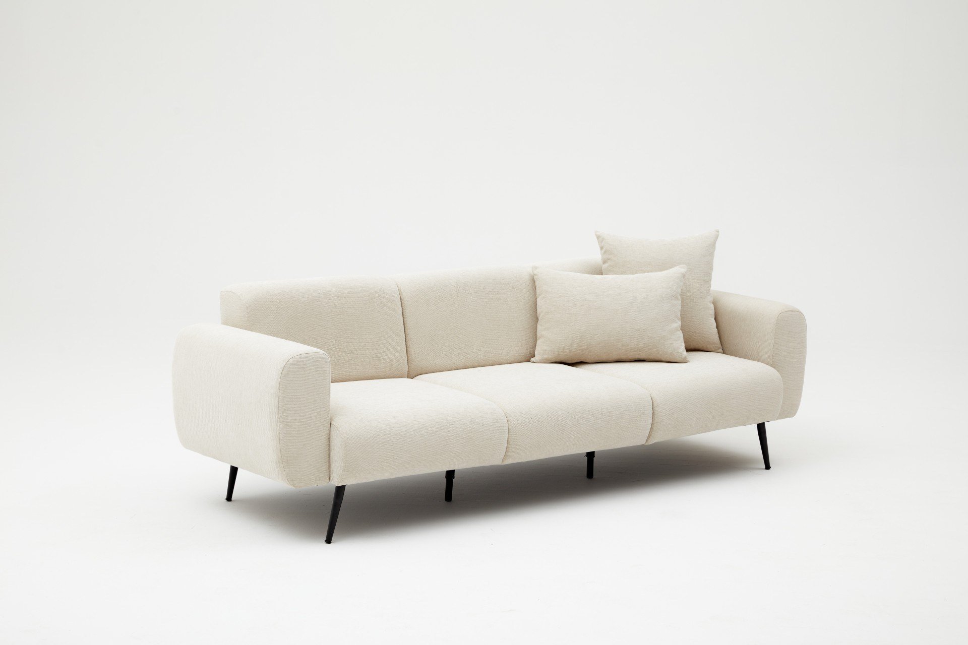 Side Sofa 3-Sitzer Creme