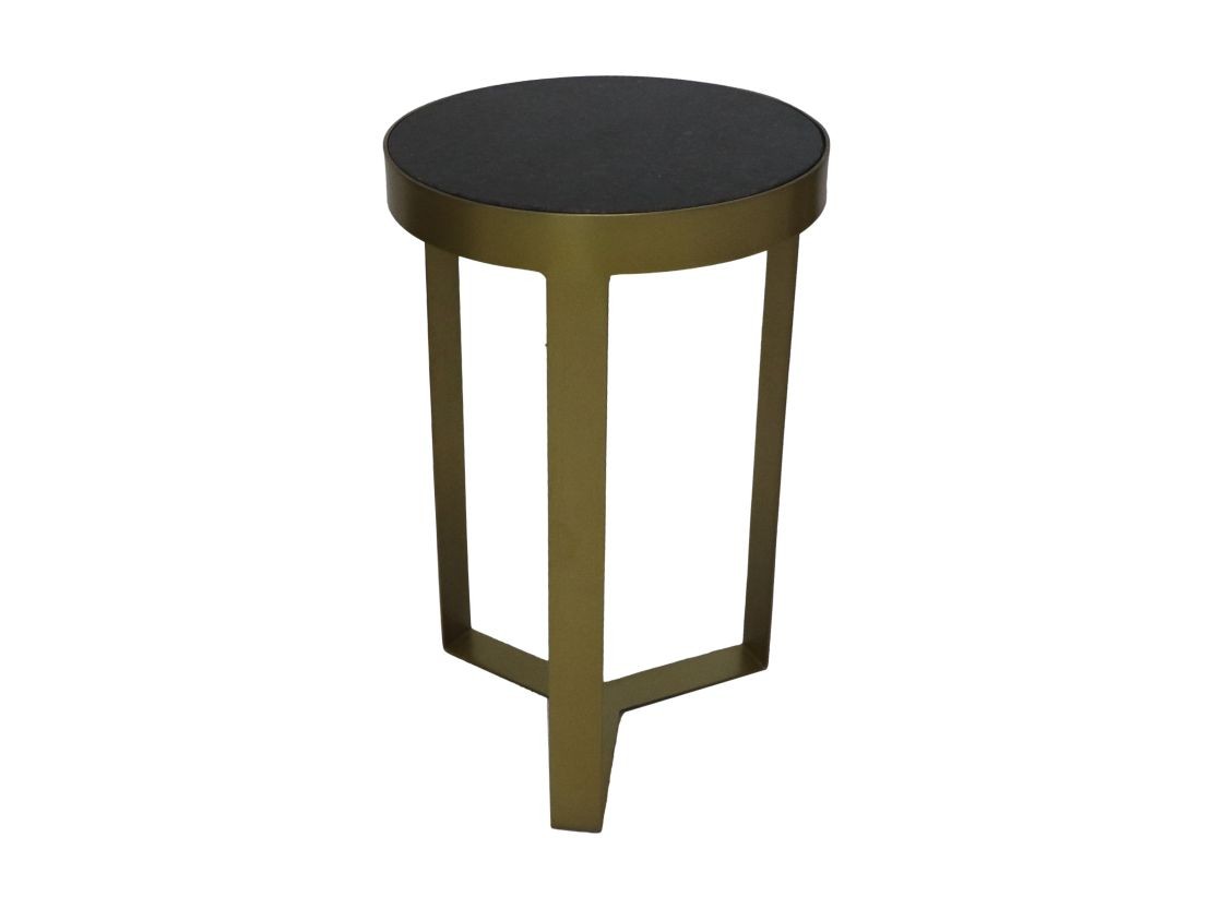 Runder Beistelltisch Marmor Metall ø30cm