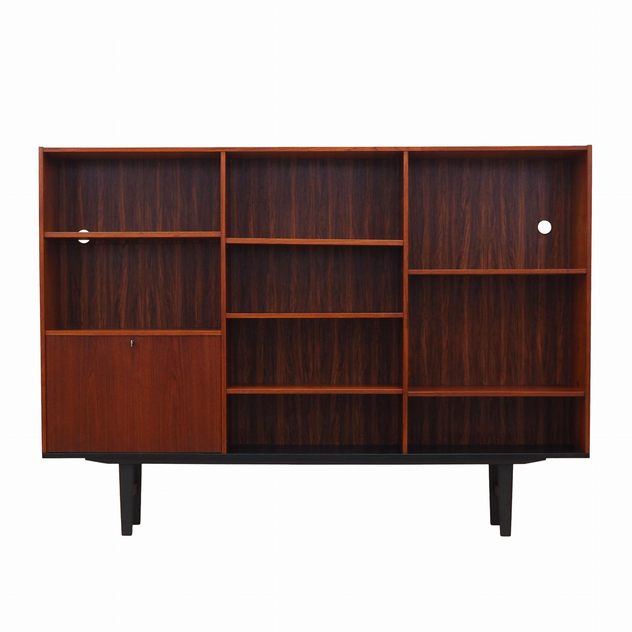 Vintage Bookshelf Teak Wood Brown 1970s