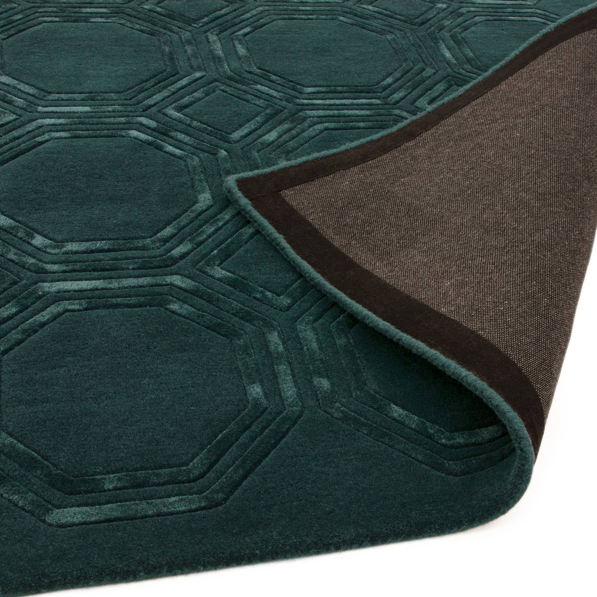 Nexus Fine Lines Rug Petrol Wool 120x170cm