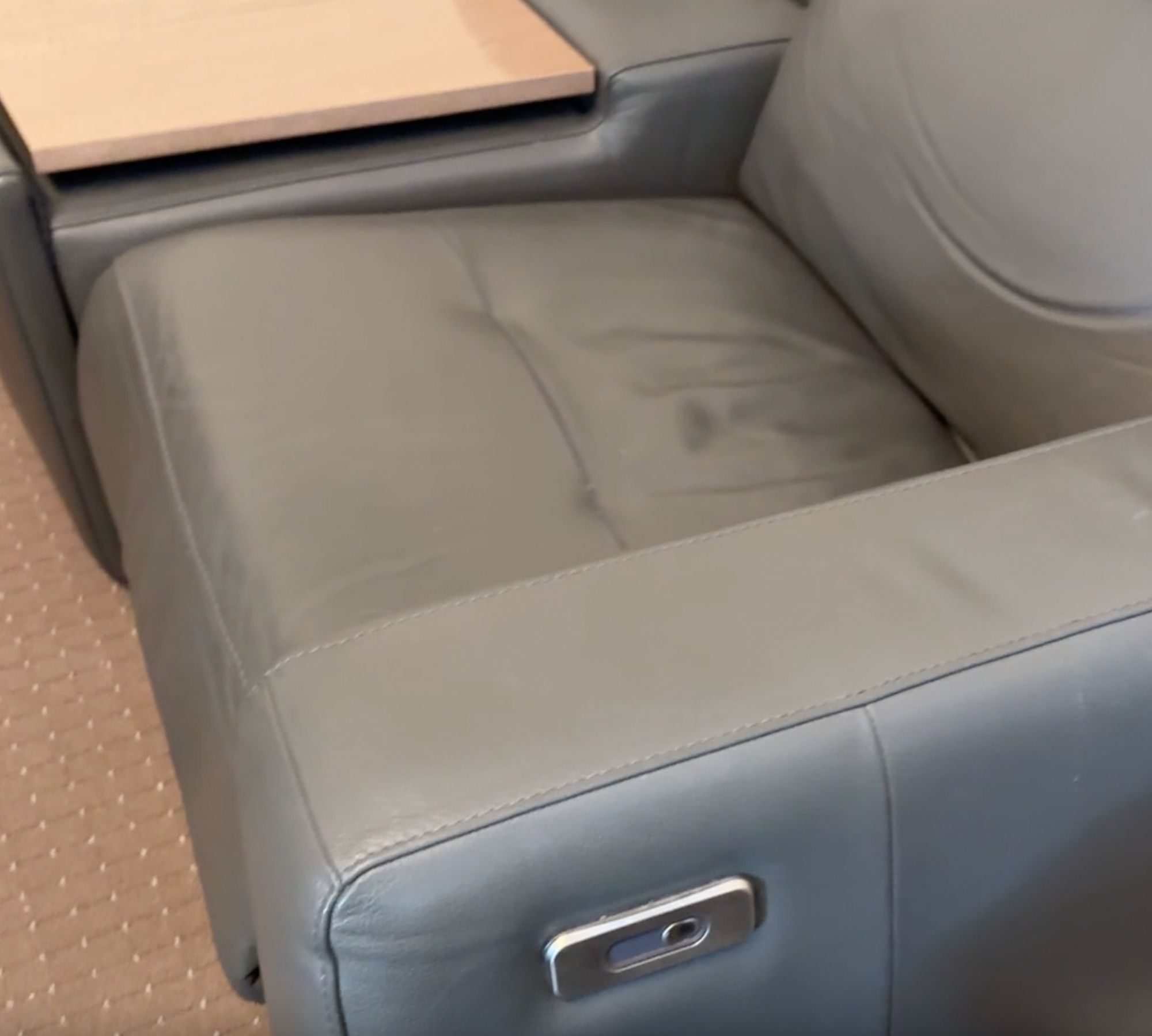 Kinosofa 2-Sitzer Leder Grau