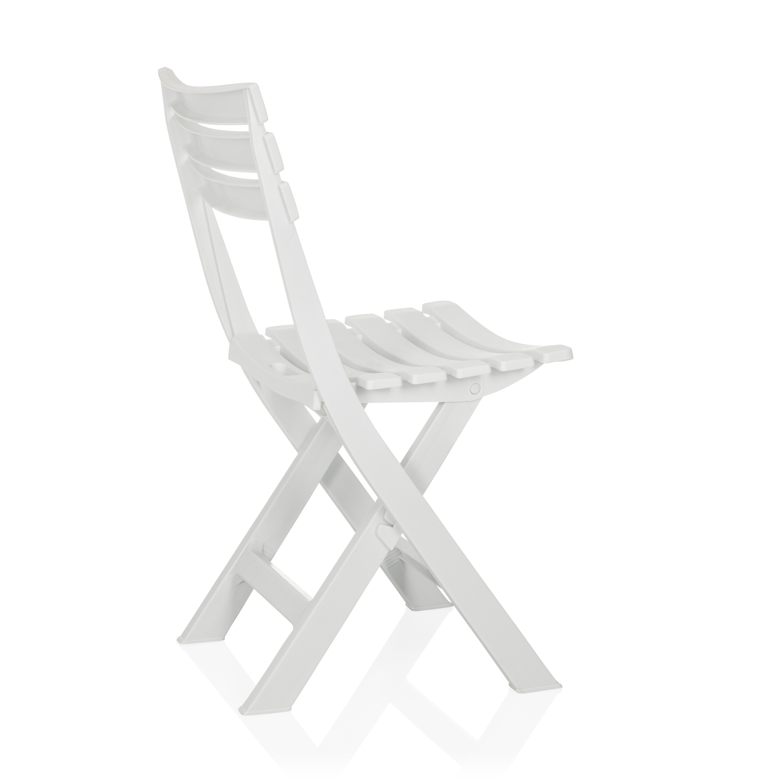 Garden chair / Folding chair TRAVANO plastic white hjh LIVING