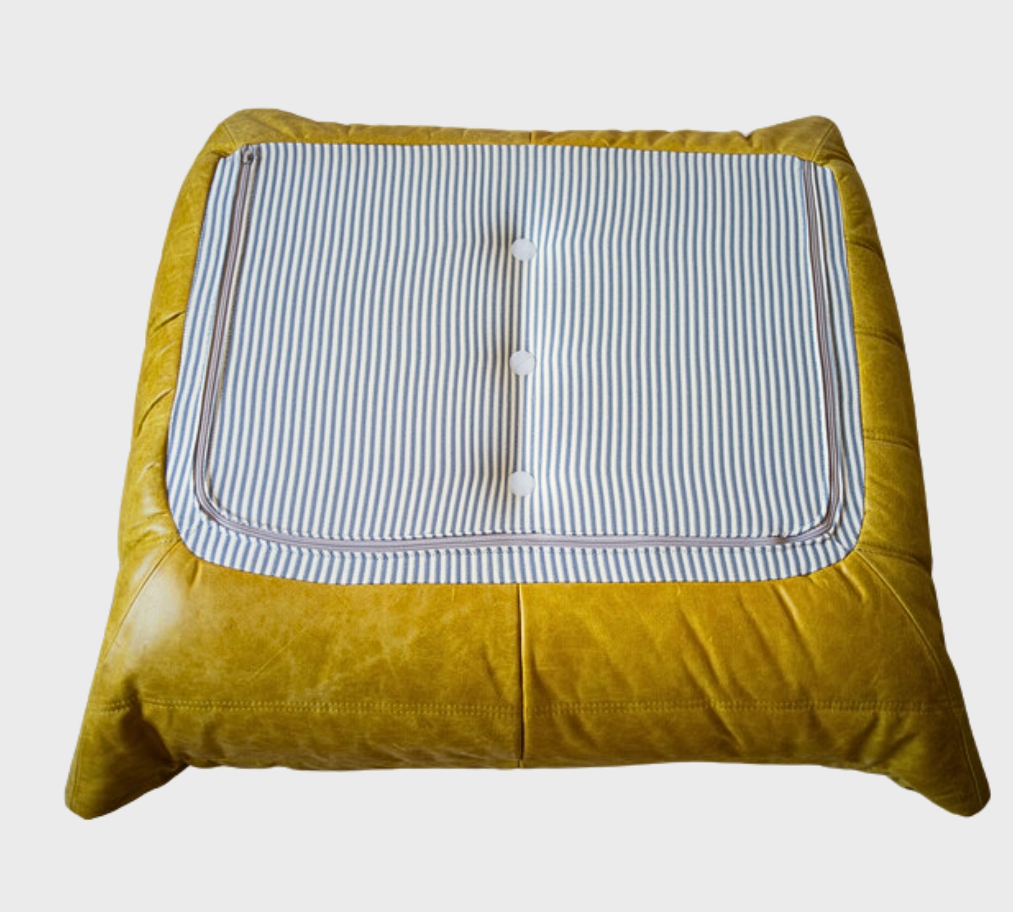 Togo Ottoman Pull-Up Leather Yellow