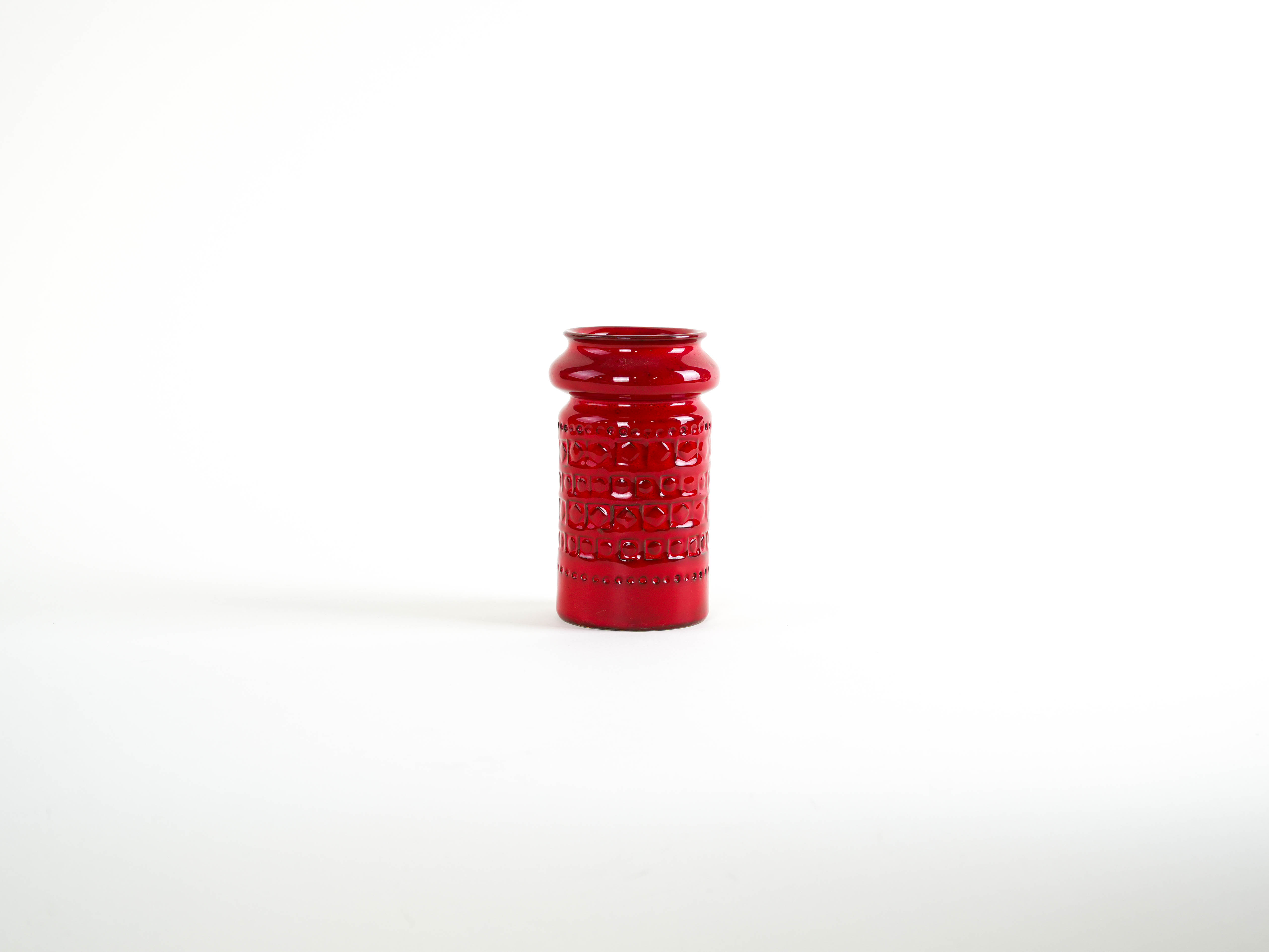 Ceramic vase 1960s Red