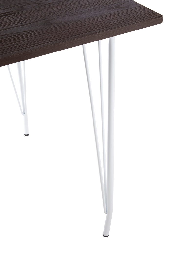 District Tisch Ulmenholz Metall