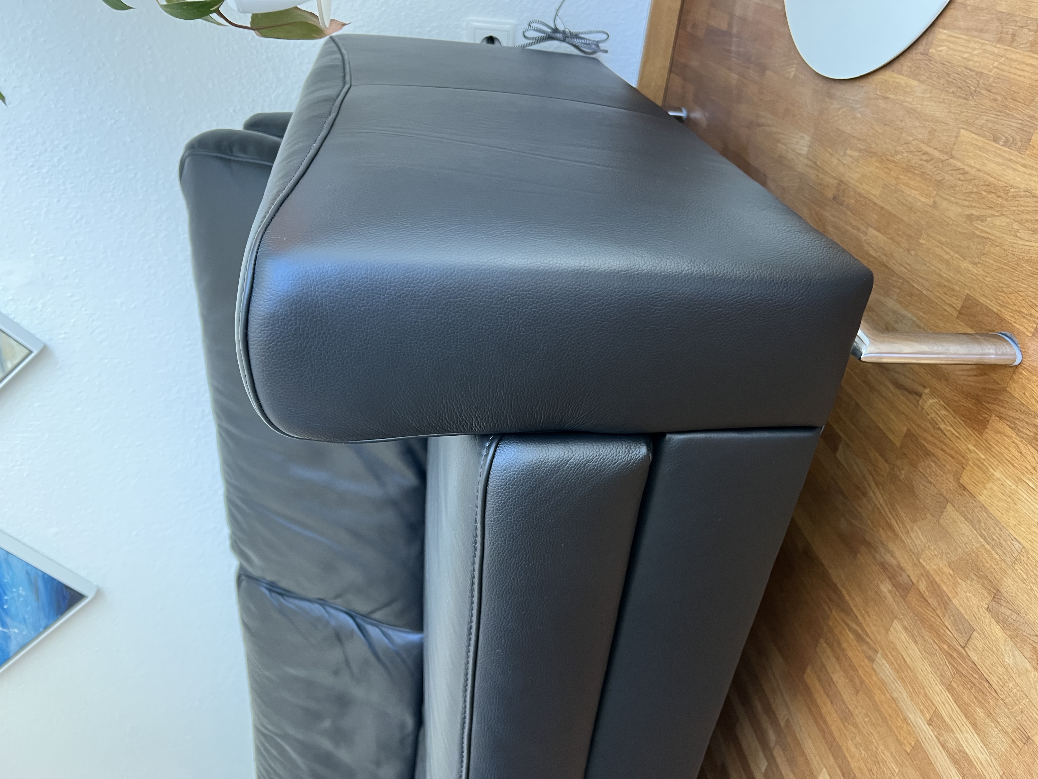 Alexx 2-Sitzer Sofa Leder Schwarz