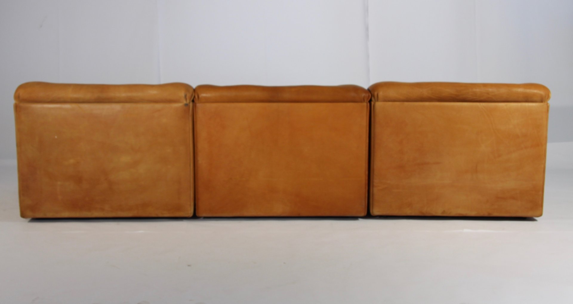 3x Vintage DS-46 Sessel Büffelleder Beige