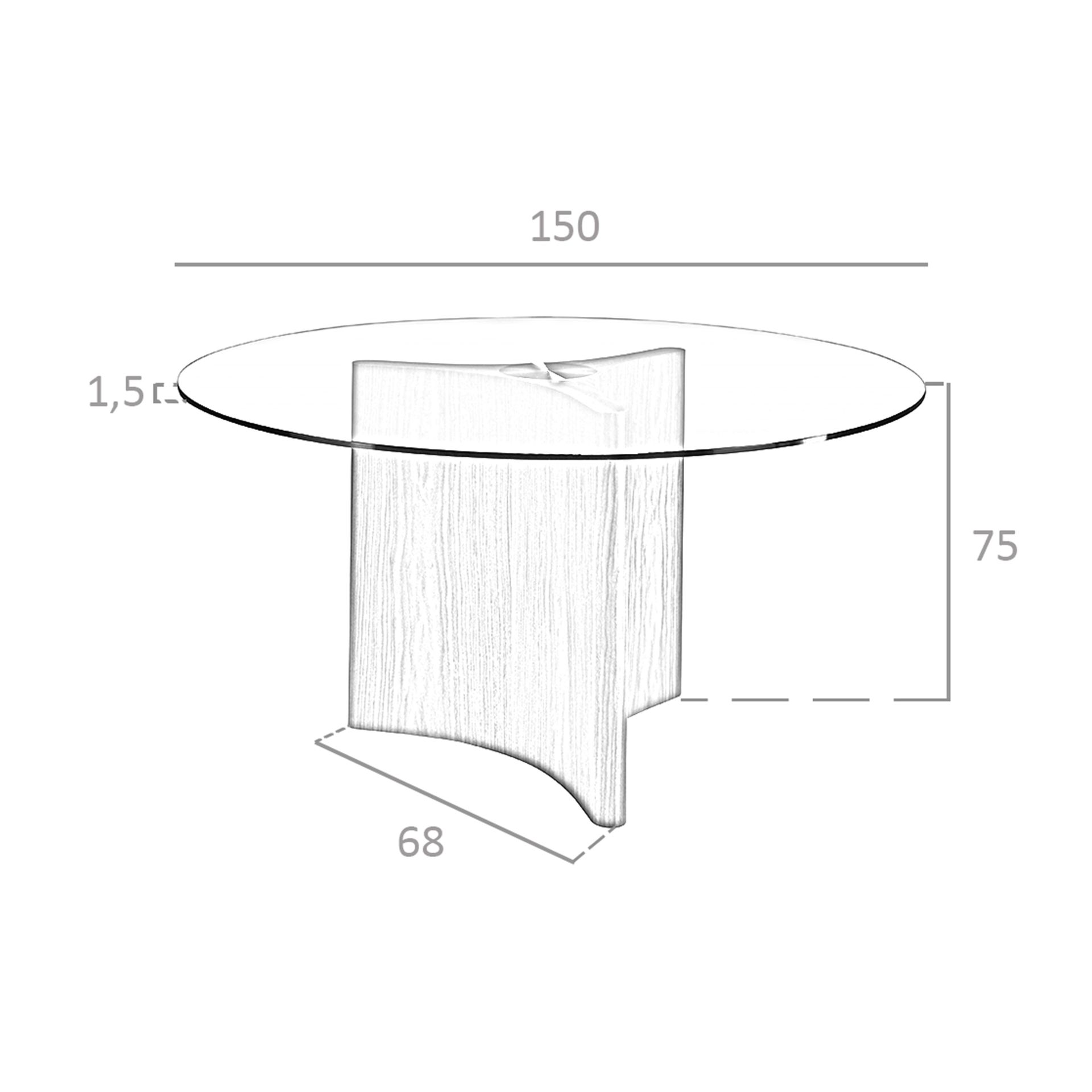 Esstisch Glas Braun Ø 150cm