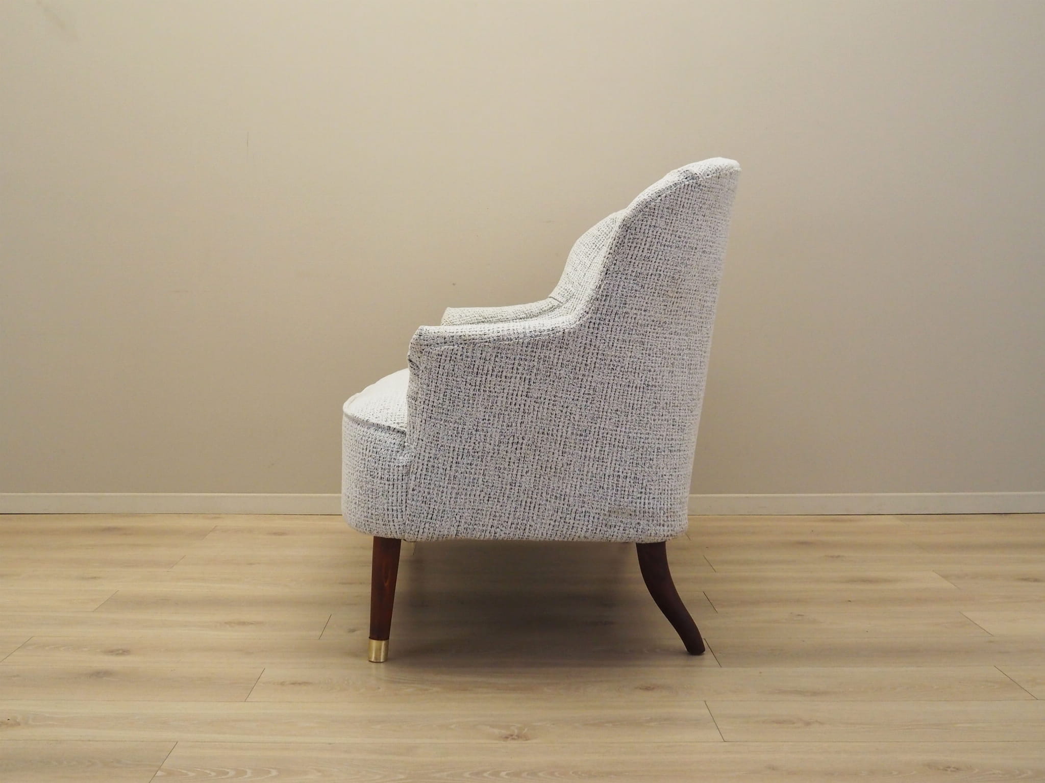 2-Sitzer Sofa Mischgewebe Weiß 1960er Jahre