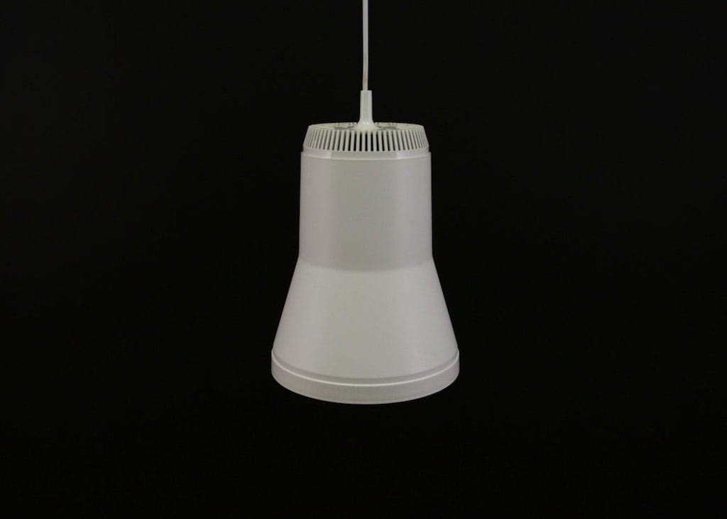 Vintage pendant lamp plastic white 1970s 
