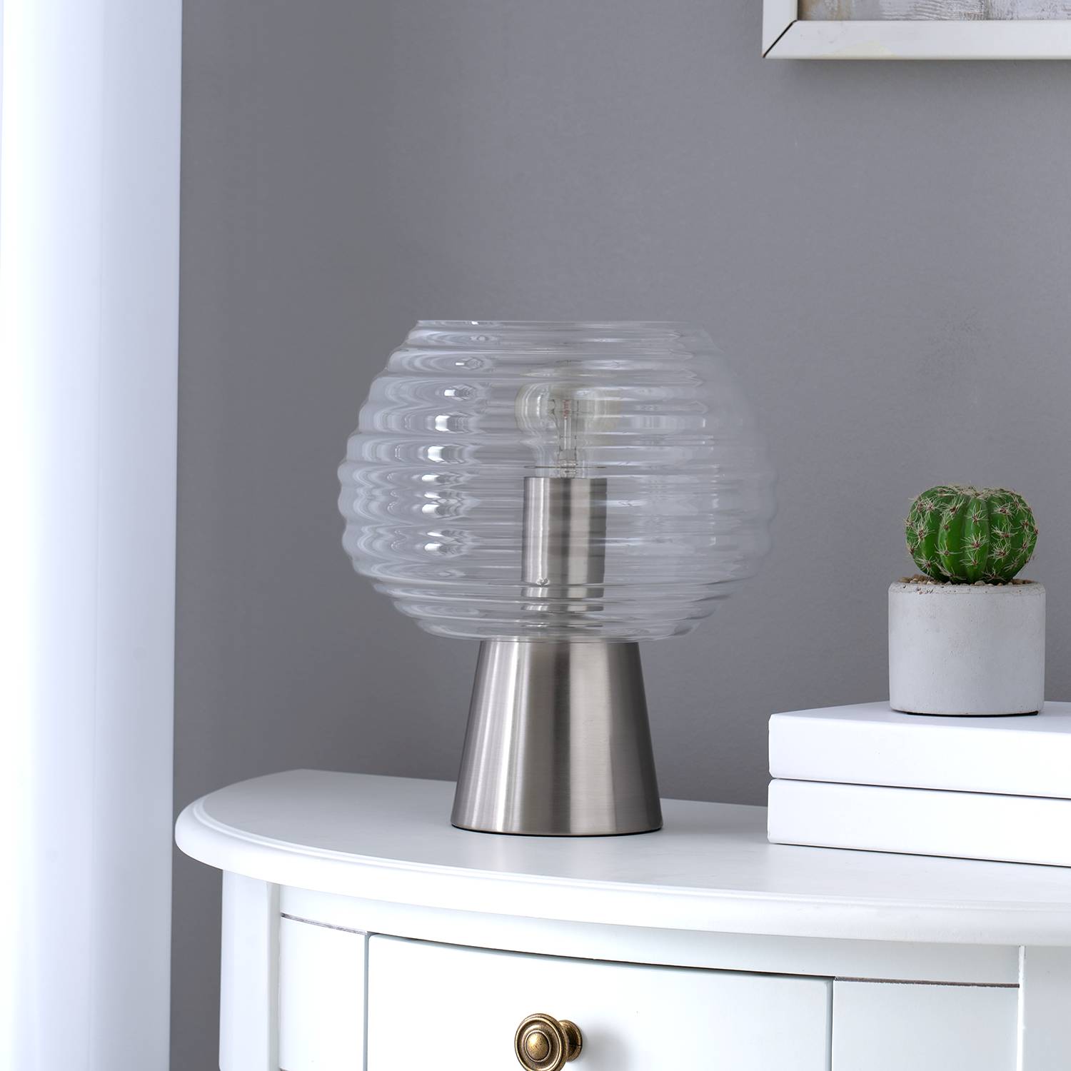 Table lamp Sywell Clear glass Transparent