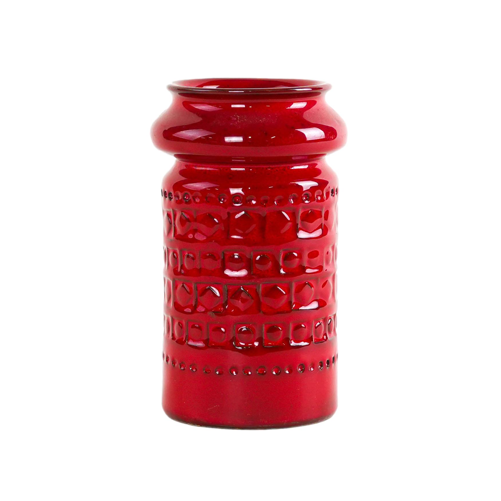 Ceramic vase 1960s Red