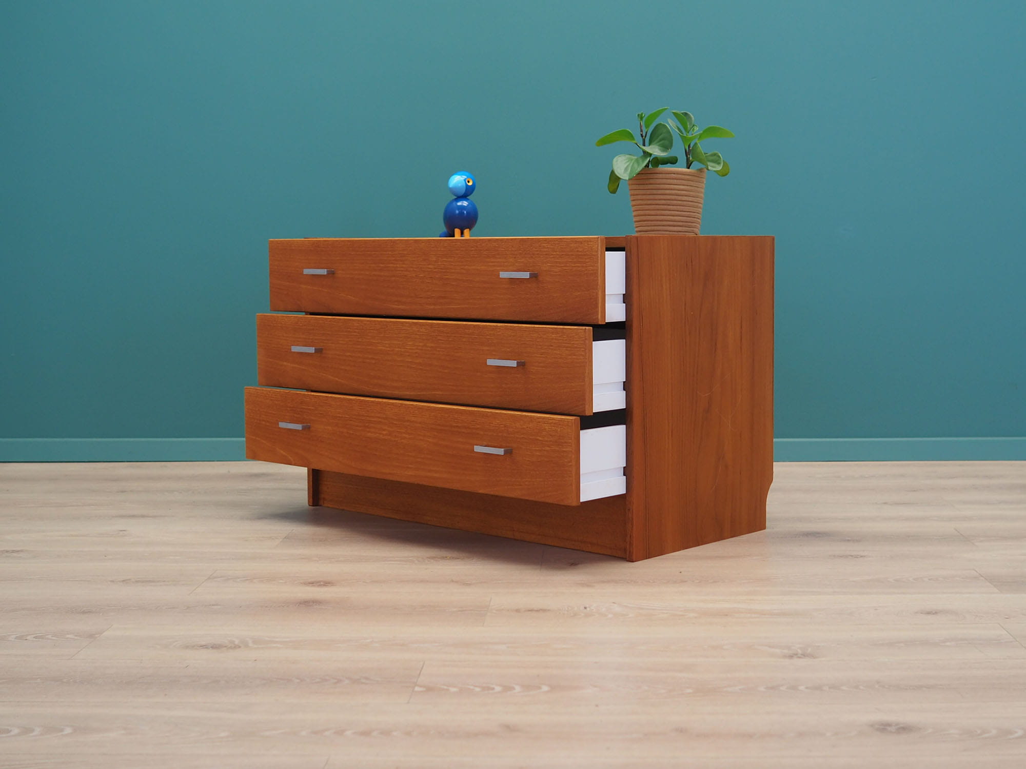 Vintage chest of drawers teak brown 1990s