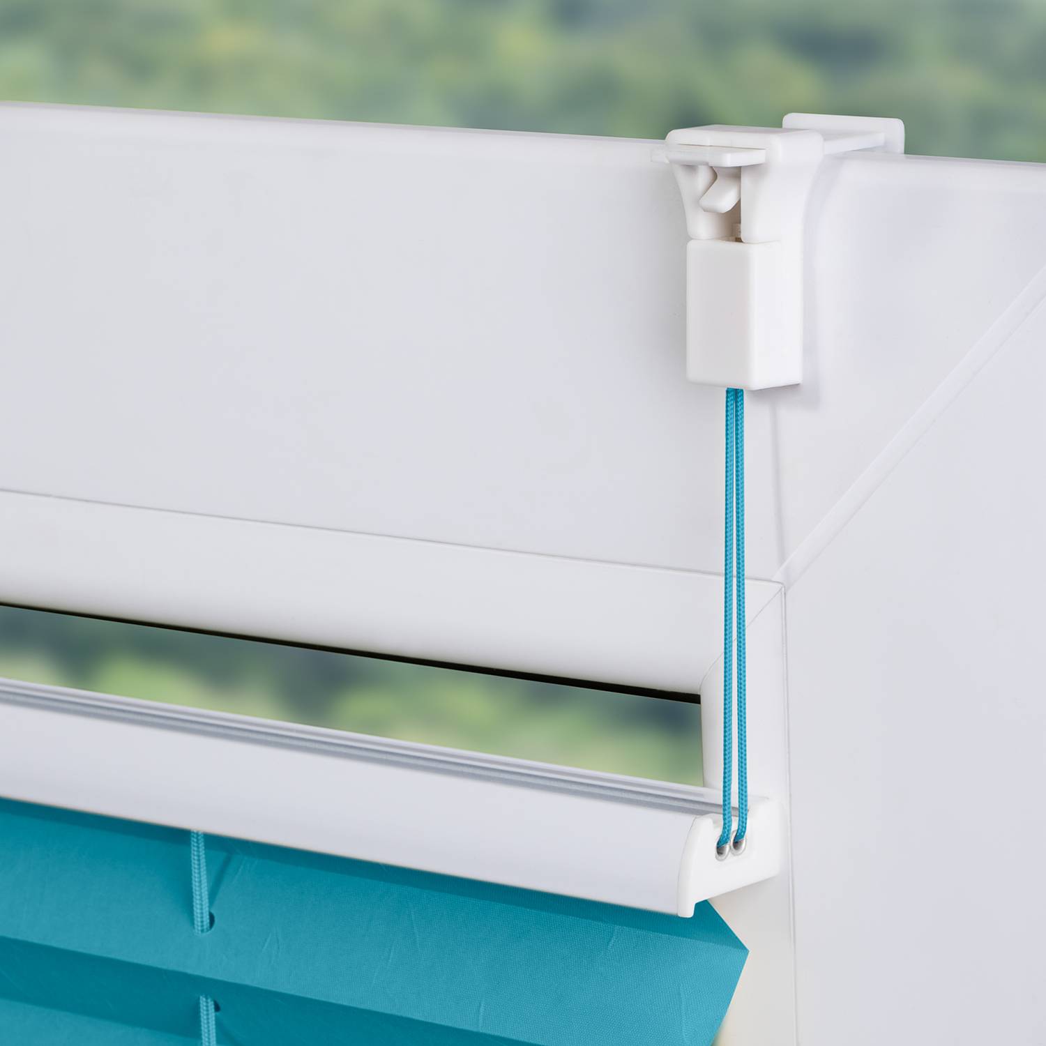 Plissee Salvaterra III Webstoff Blau 90 x 130 cm