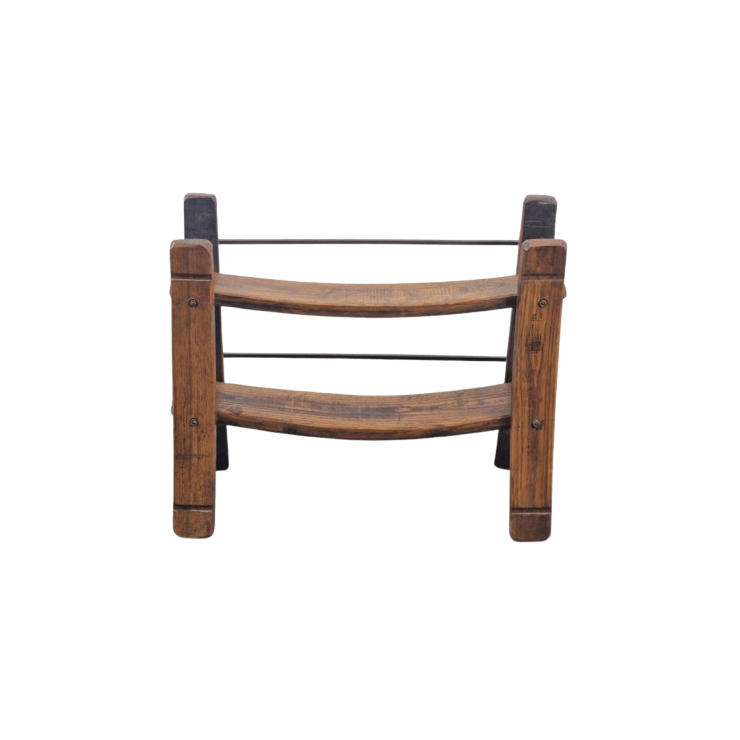 Vintage Weinregal Holz Braun 1960er Jahre