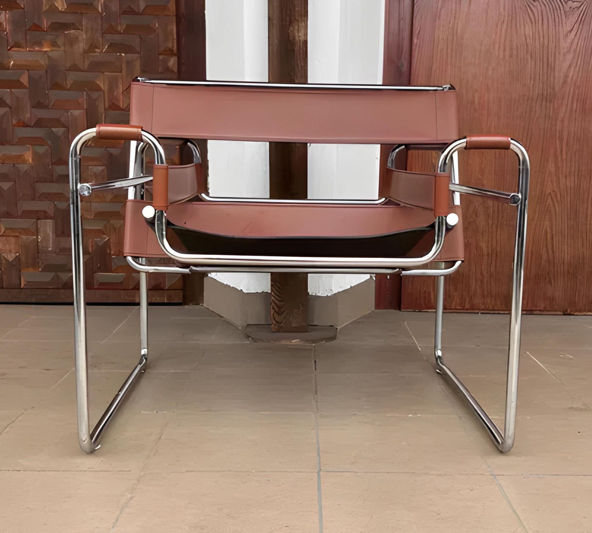 Vintage Marcel Breuer Wassily Chair Braun 1980er Jahre