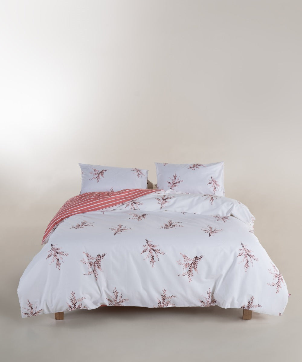 Bedding set 2-piece. 100% Cotton Pink 140x200cm