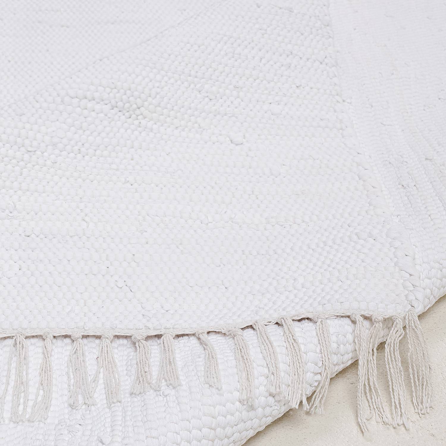 Happy Cotton Rug Cotton White 90 x 160 cm