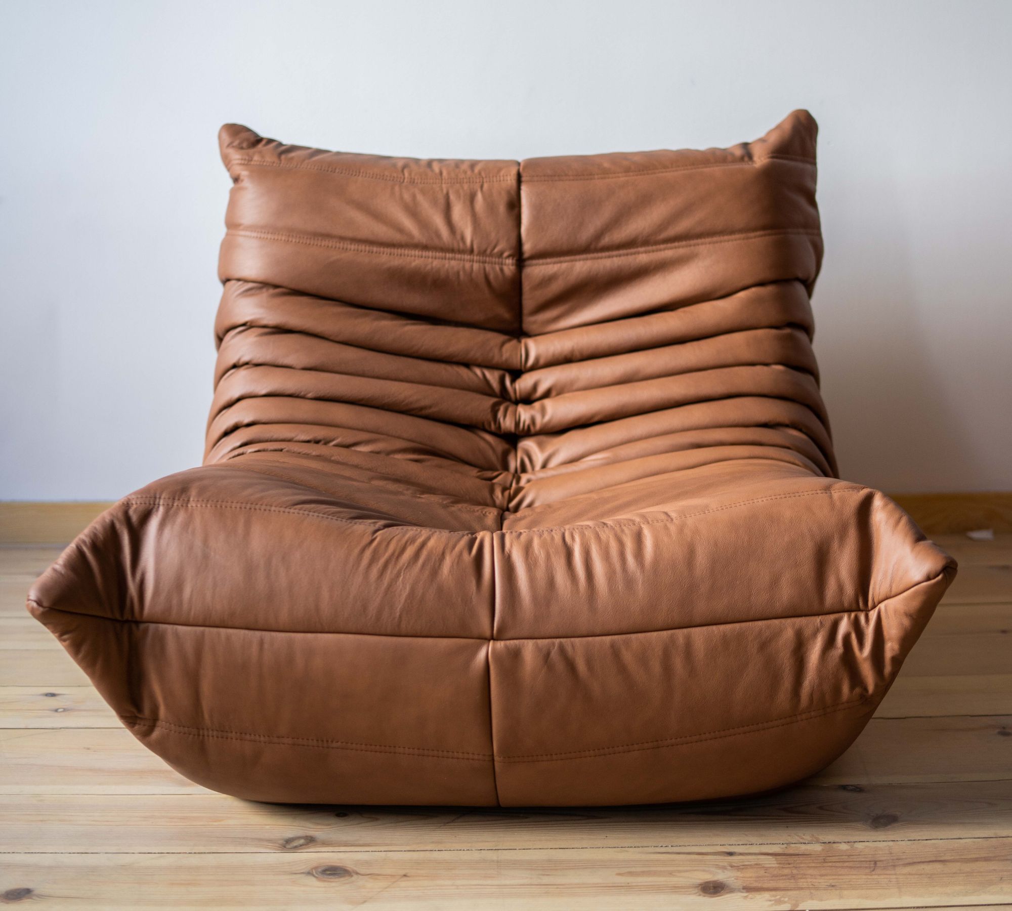 Togo Lounge Set 5-piece. Smooth Leather Folk Brown