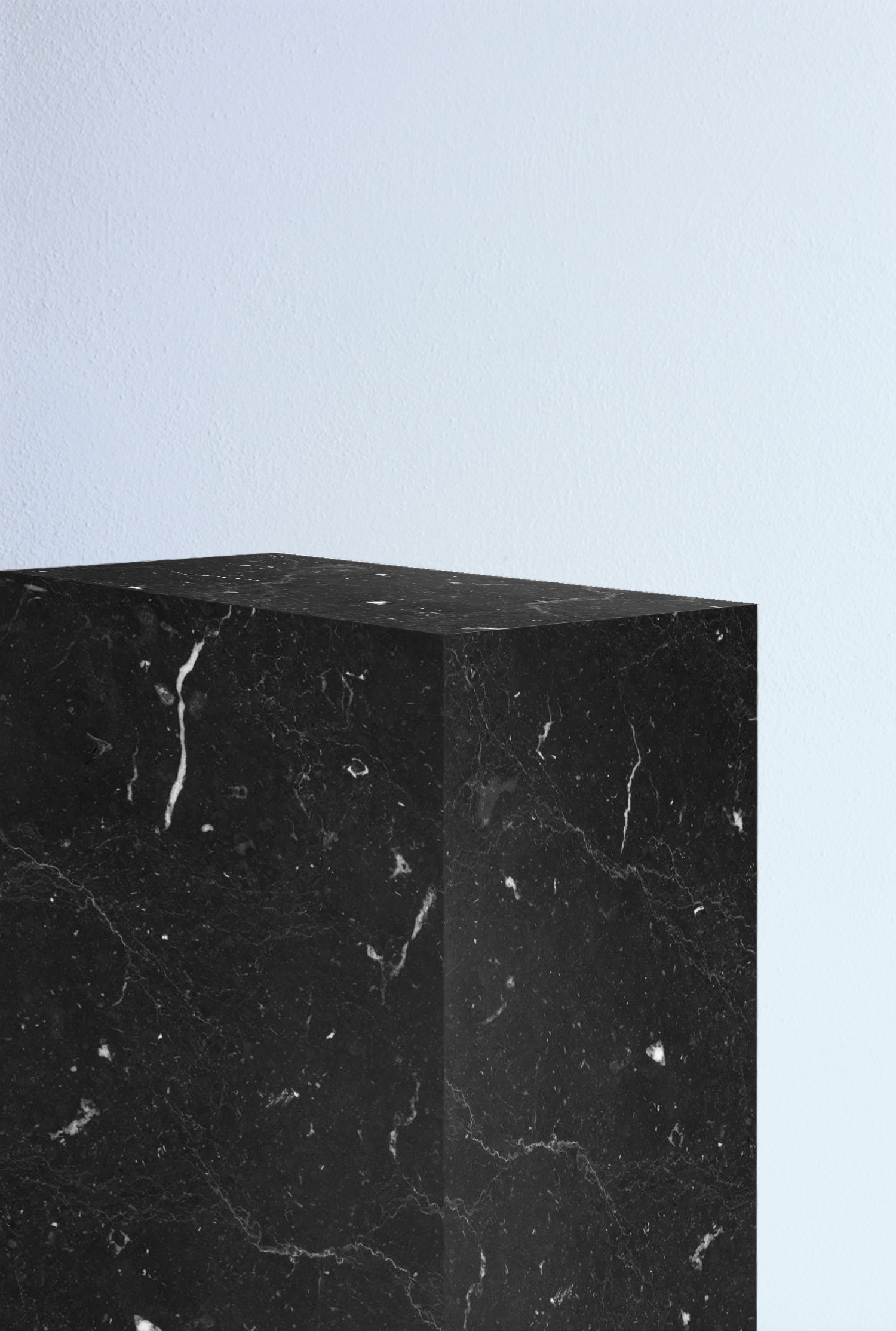 Side table Marquina marble Black