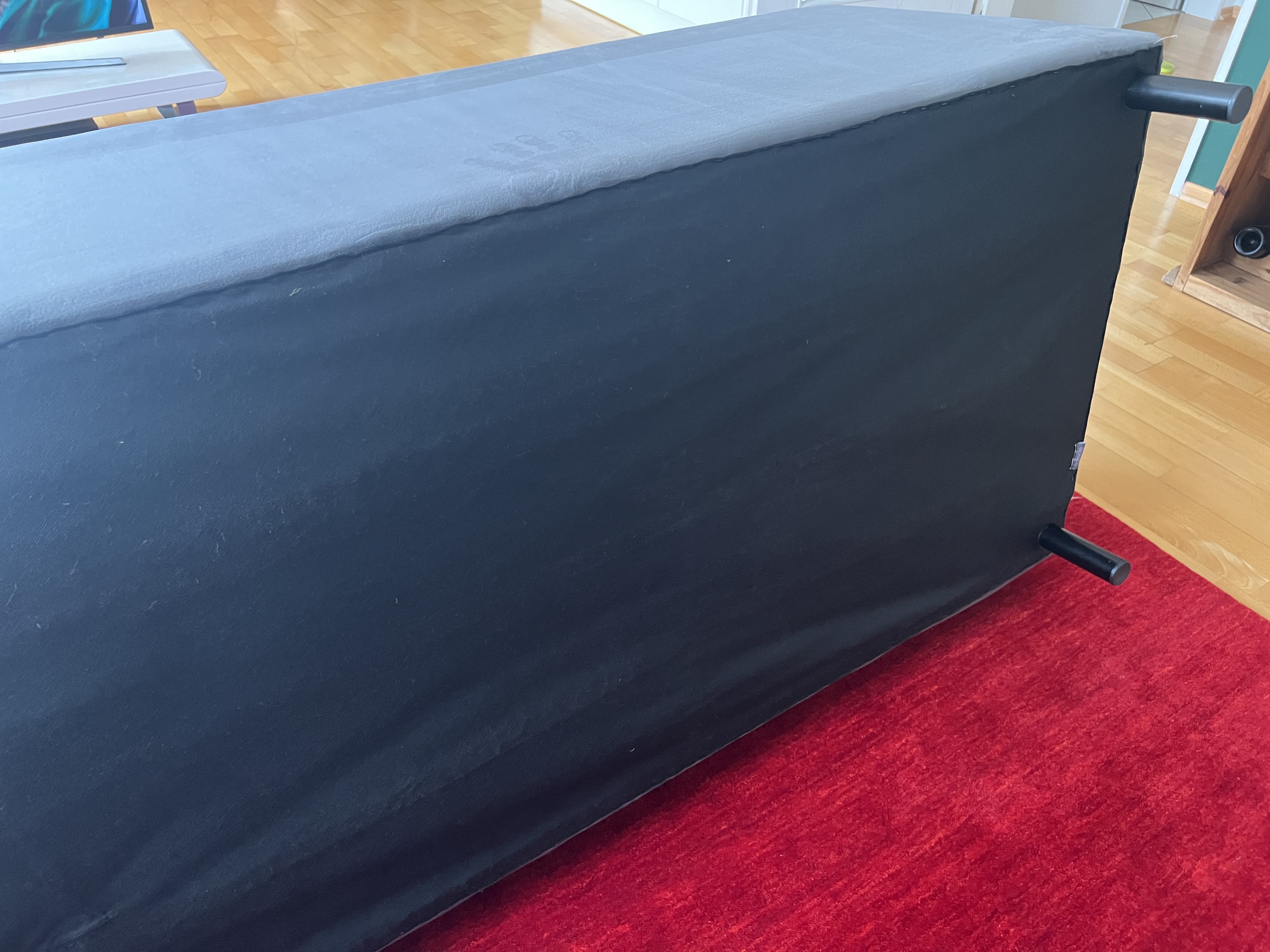 Chesterfield 3-Sitzer Sofa Samt Grau
