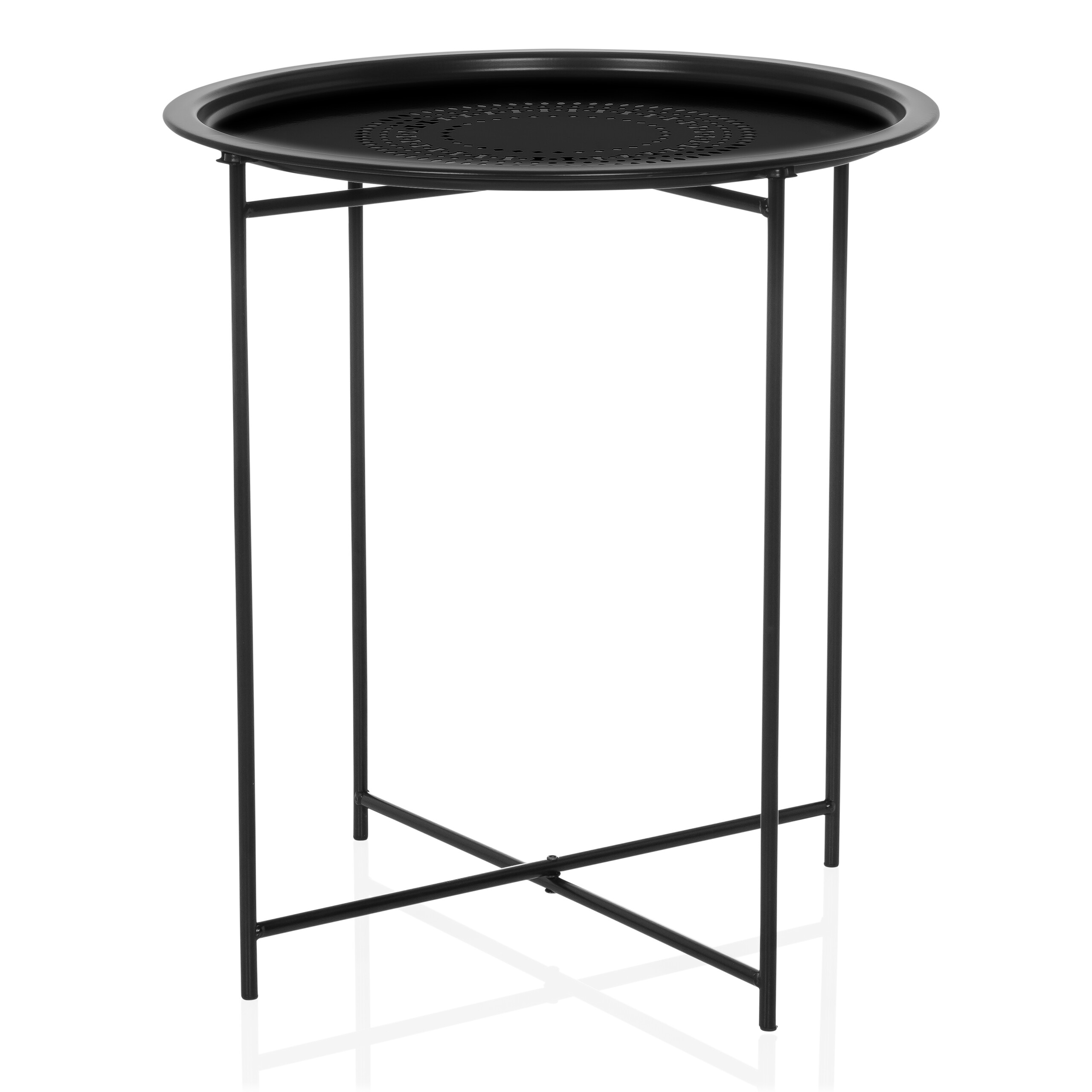 ALLRUND Beistelltisch Metall Schwarz