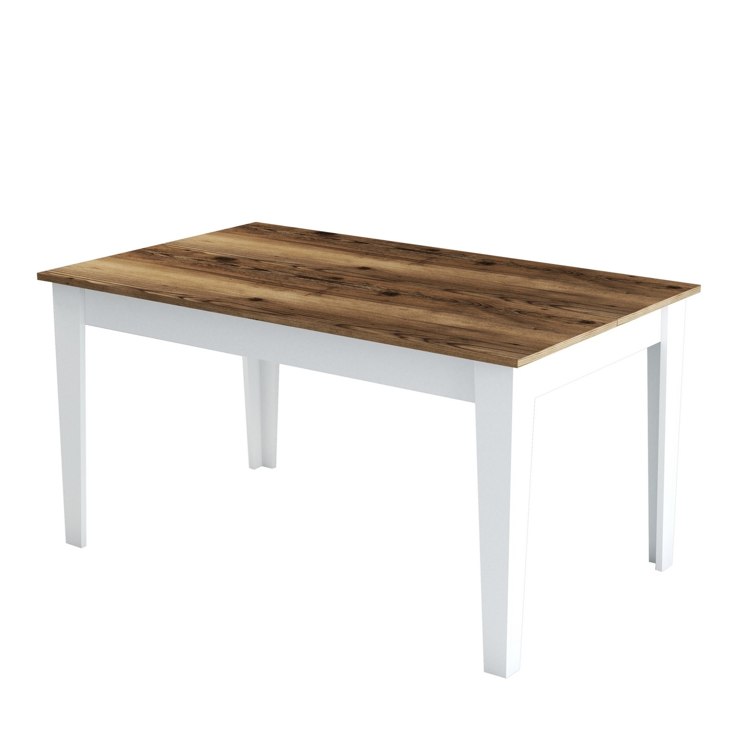 Milan Dining Table Walnut Brown White 145cm x 75cm