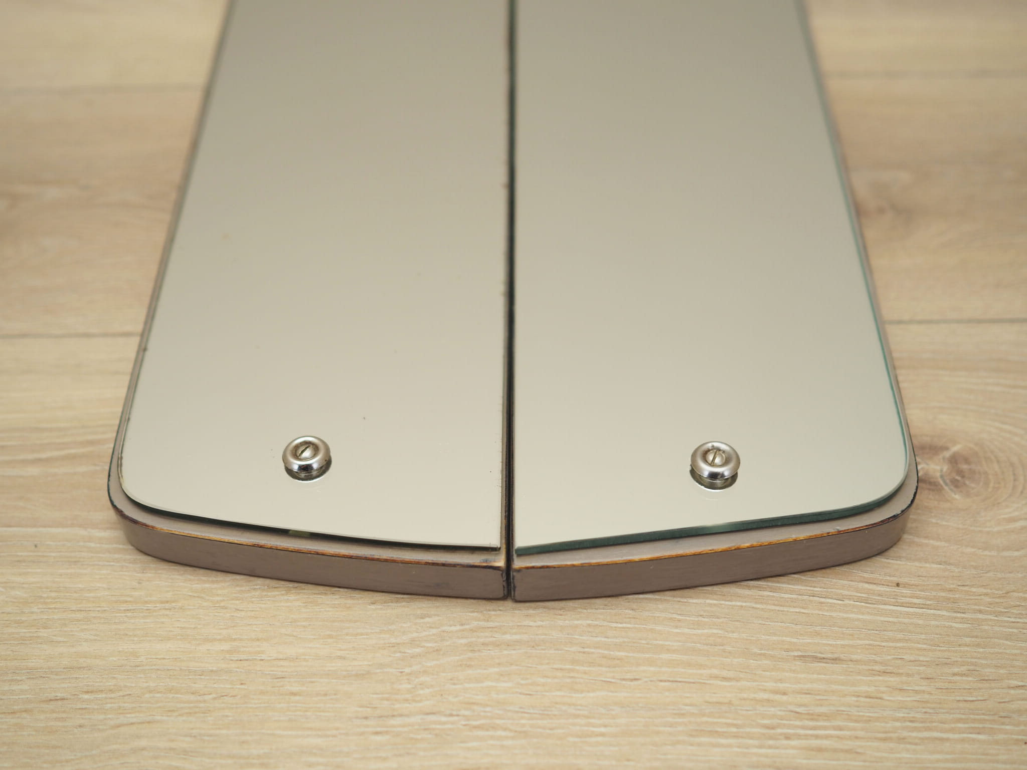 2x Mirror Wood Grey 1960s